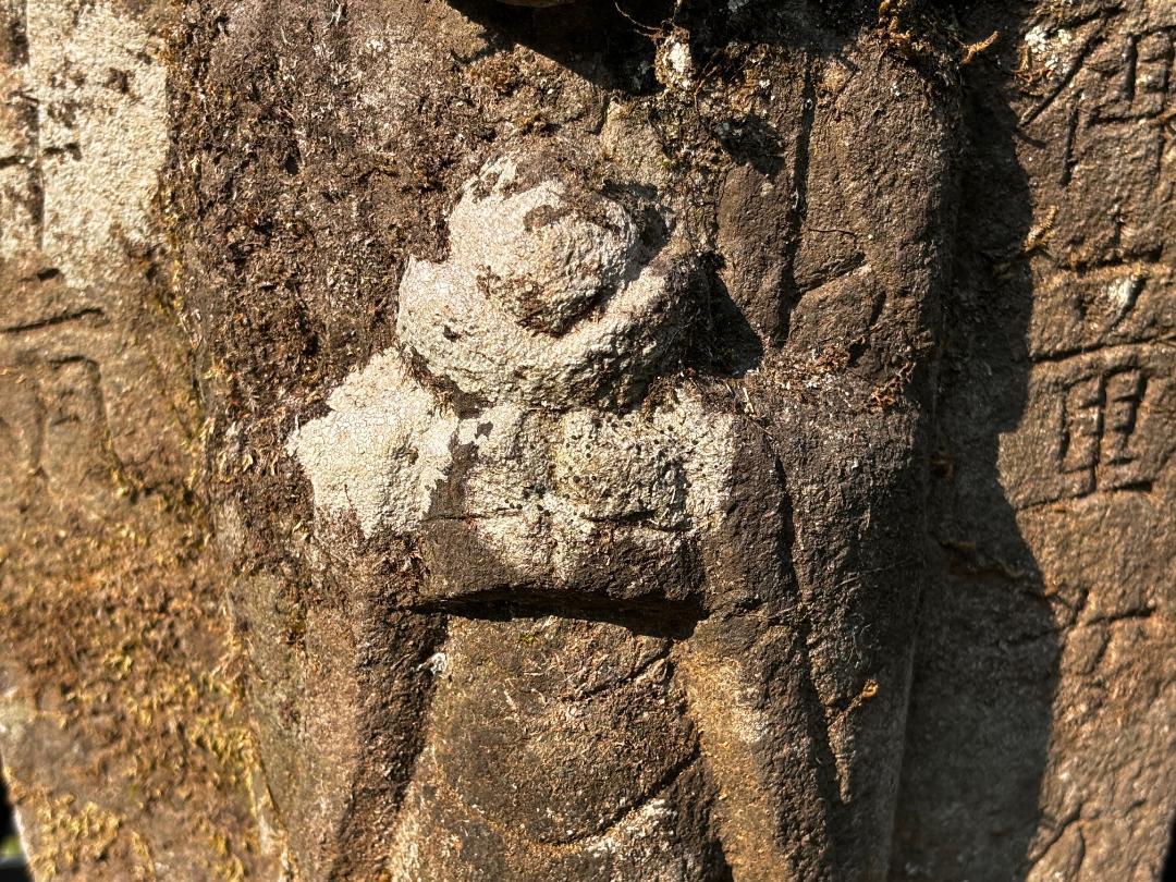 Japanese Antique Serene Stone Buddha Kanon Guan Yin, Edo Period Signed 19c 3