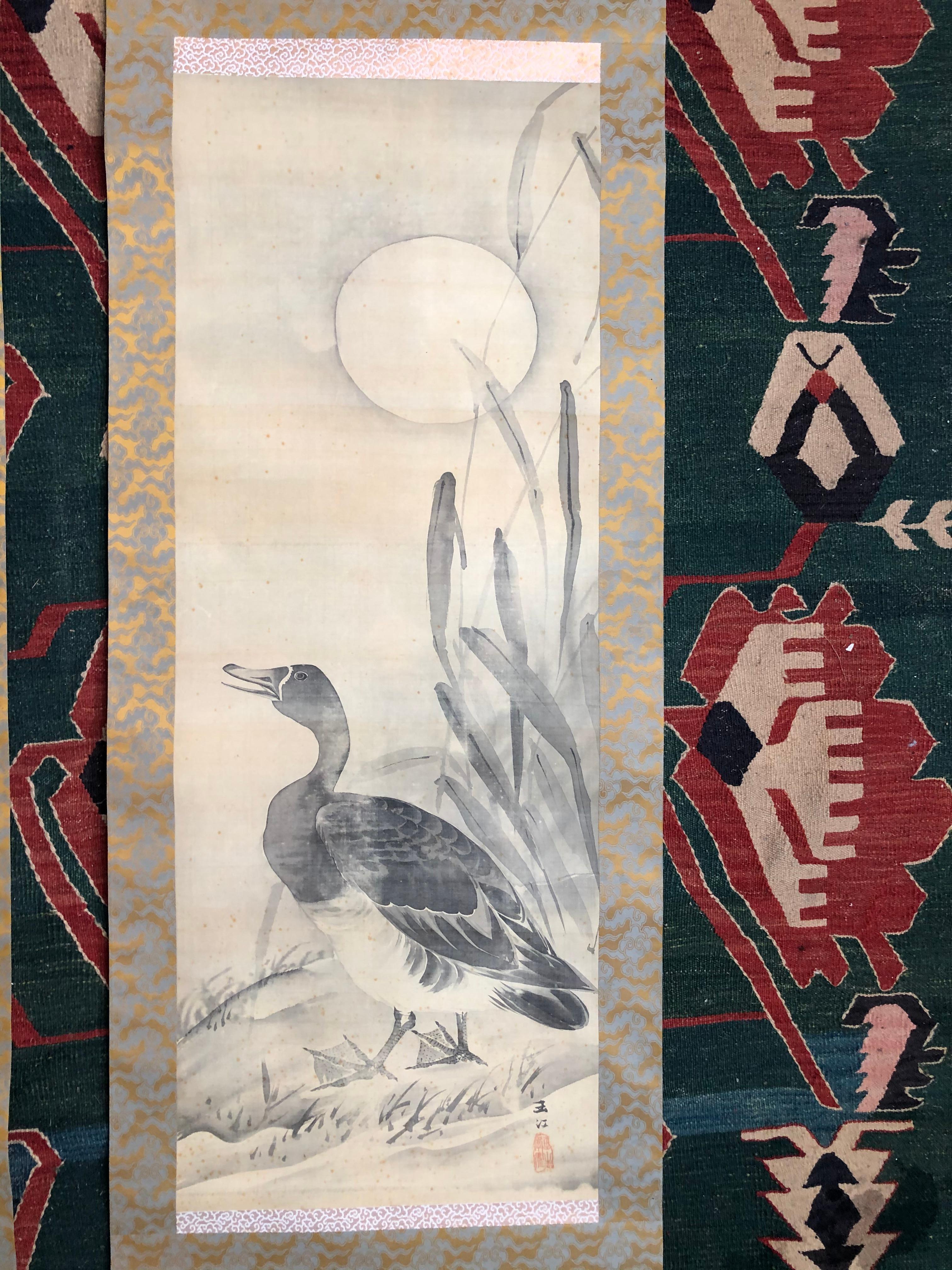 Japanese Antique Set of Two Hand Painted 