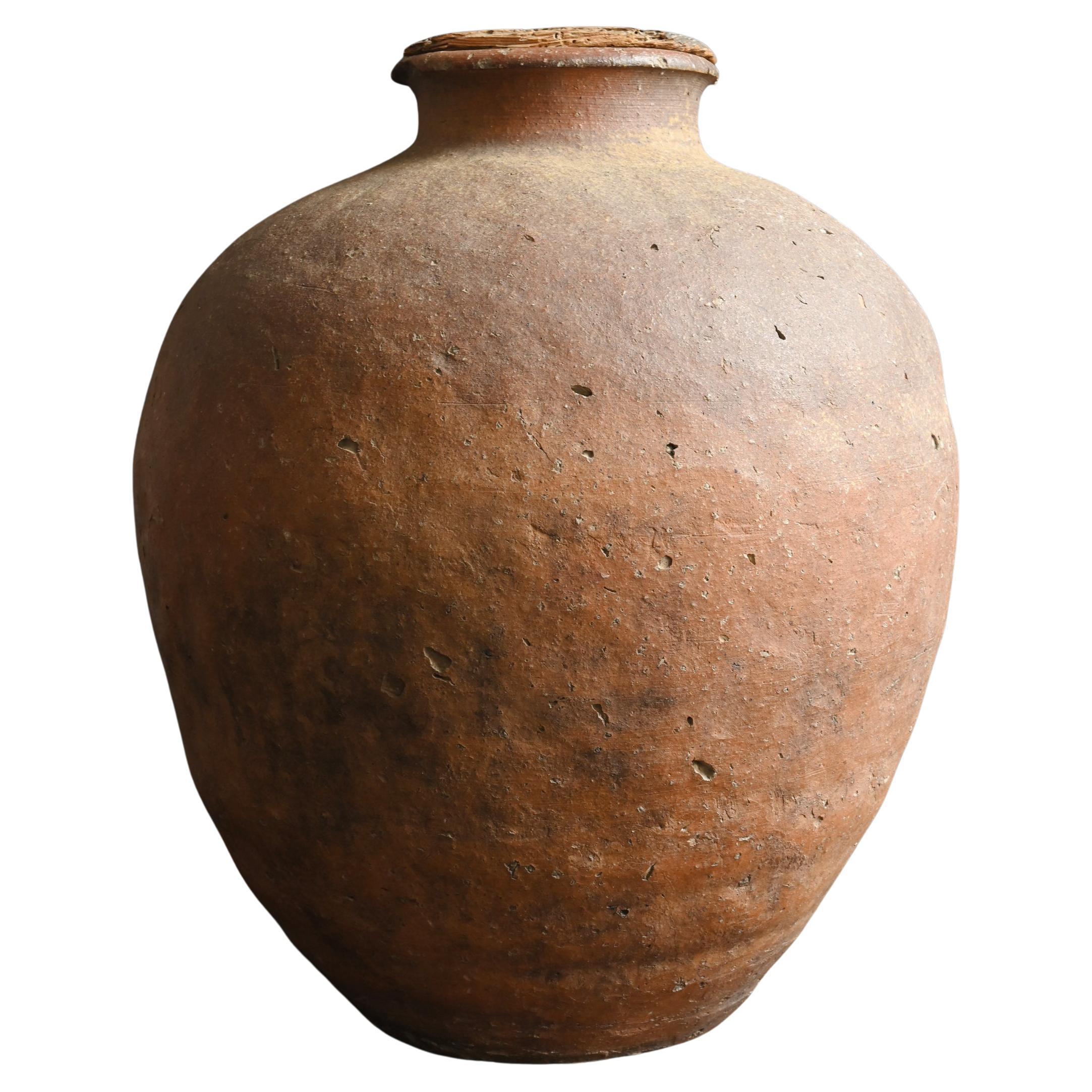 Grand vase japonais ancien "Shigaraki ware" / fin du XVe siècle / Wabi-sabi en vente