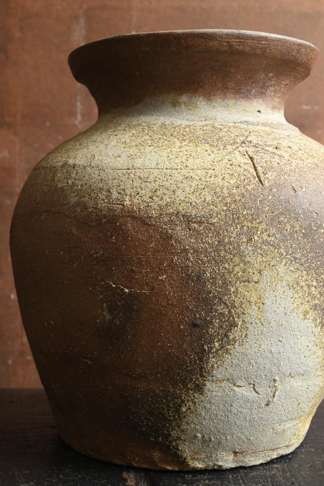 Japanese antique Shigaraki ware vase / 13th century / Wabi-sabi flower vase For Sale 8