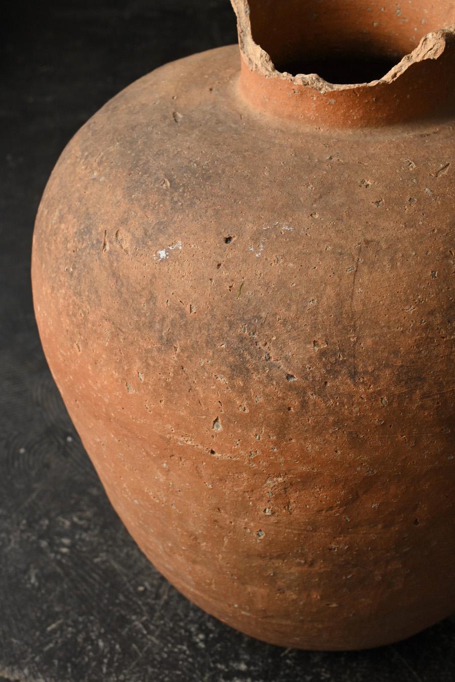 Vase Shigaraki japonais ancien/vase wabi-sabi transparent/16e siècle en vente 9