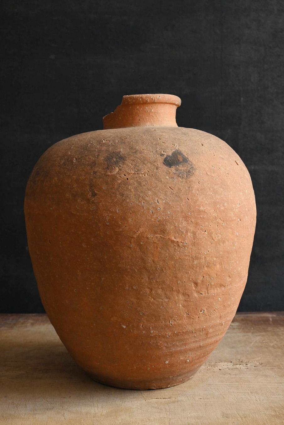 Vase Shigaraki japonais ancien/vase wabi-sabi transparent/16e siècle État moyen - En vente à Sammu-shi, Chiba