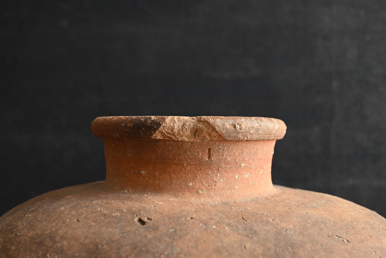 XVIIIe siècle et antérieur Vase Shigaraki japonais ancien/vase wabi-sabi transparent/16e siècle en vente
