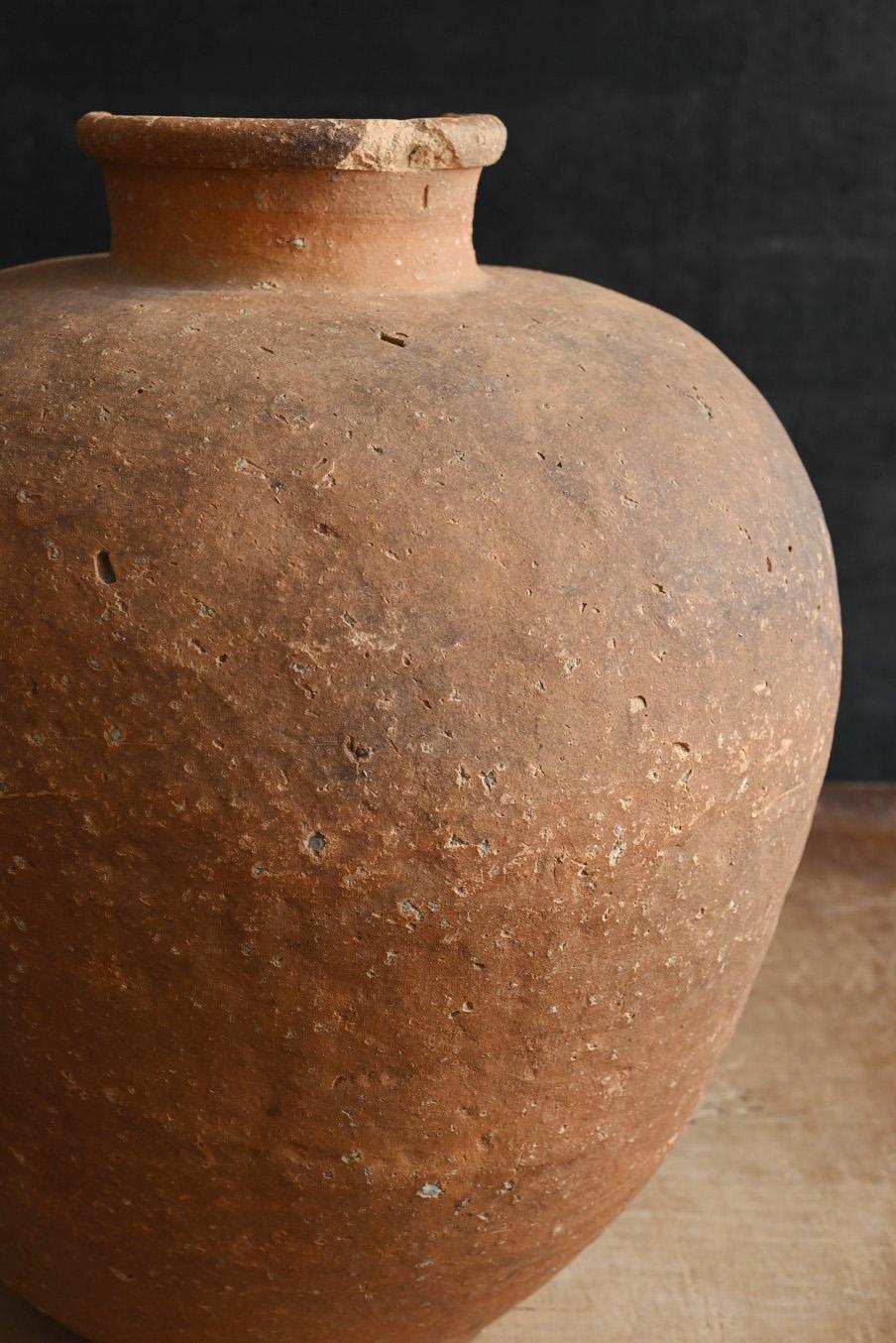 Vase Shigaraki japonais ancien/vase wabi-sabi transparent/16e siècle en vente 1