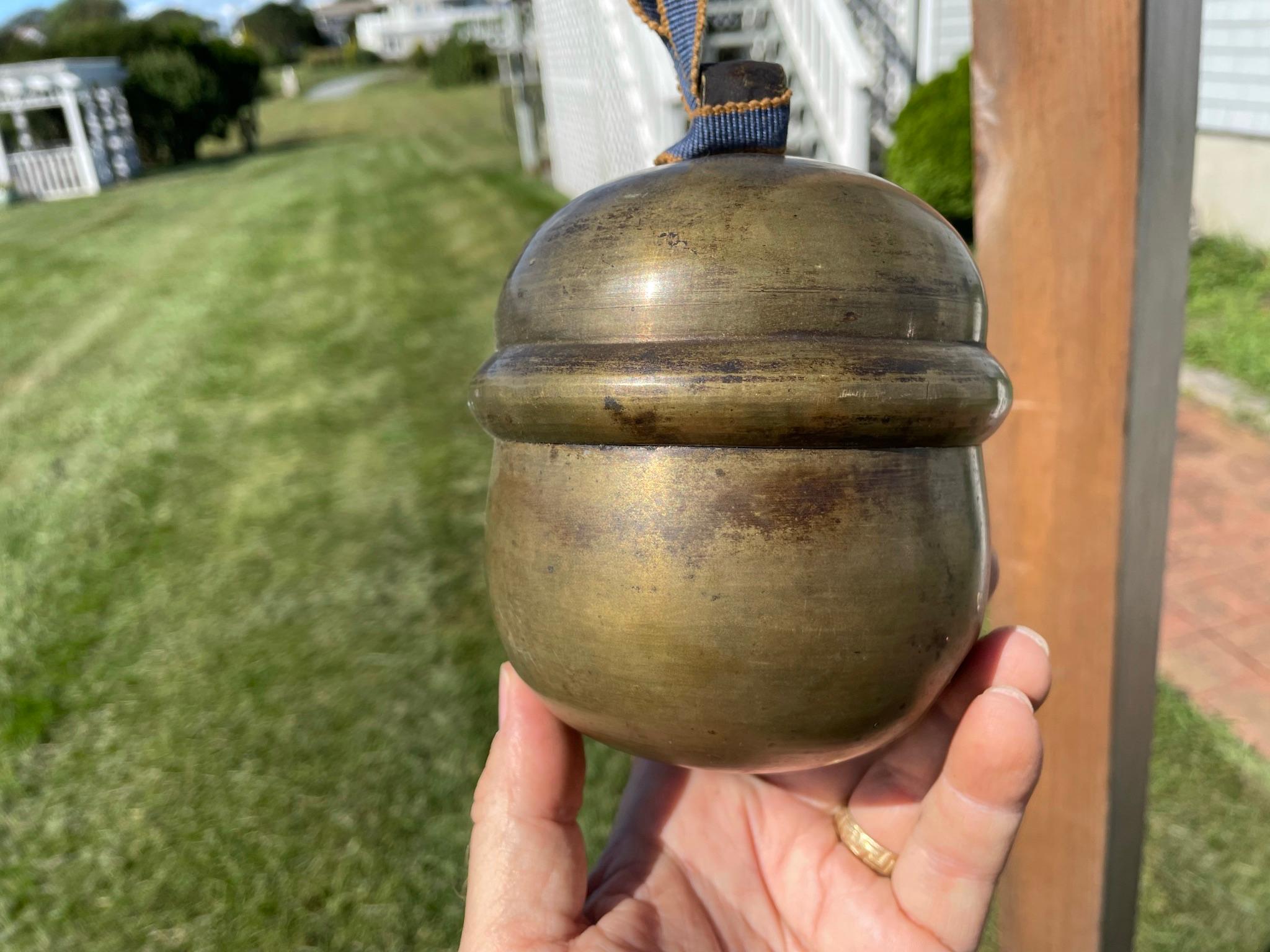 Japanese Antique Shinto Temple Spirit Bell In Good Condition In South Burlington, VT
