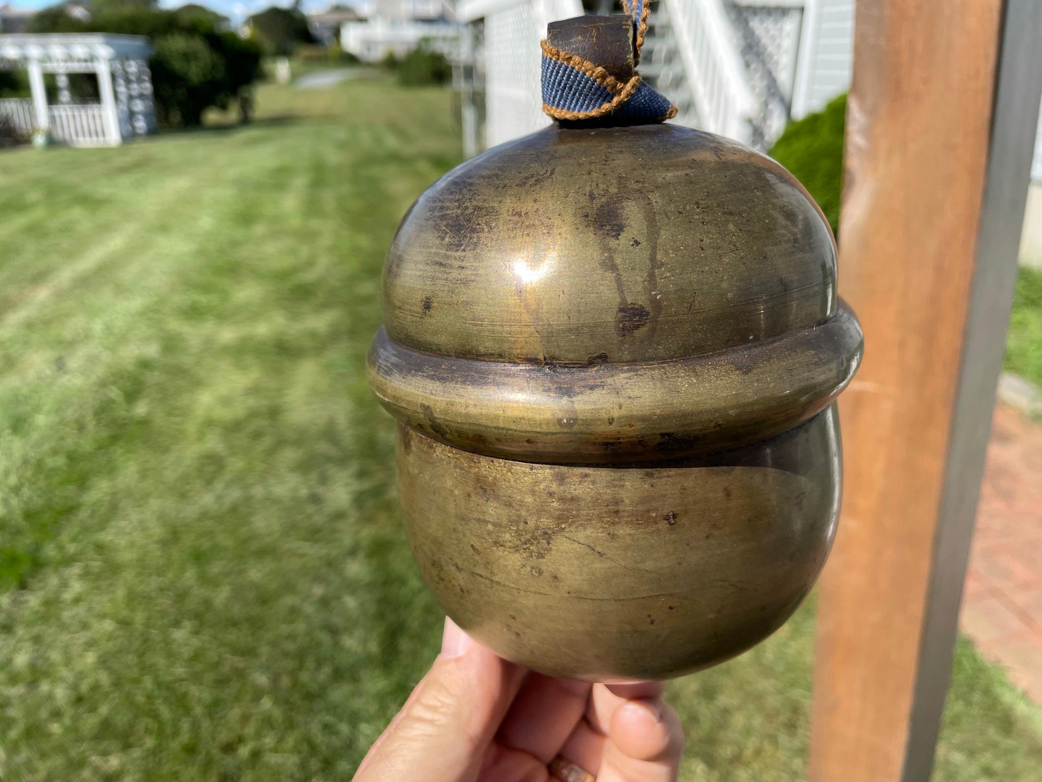 Bronze Japanese Antique Shinto Temple Spirit Bell
