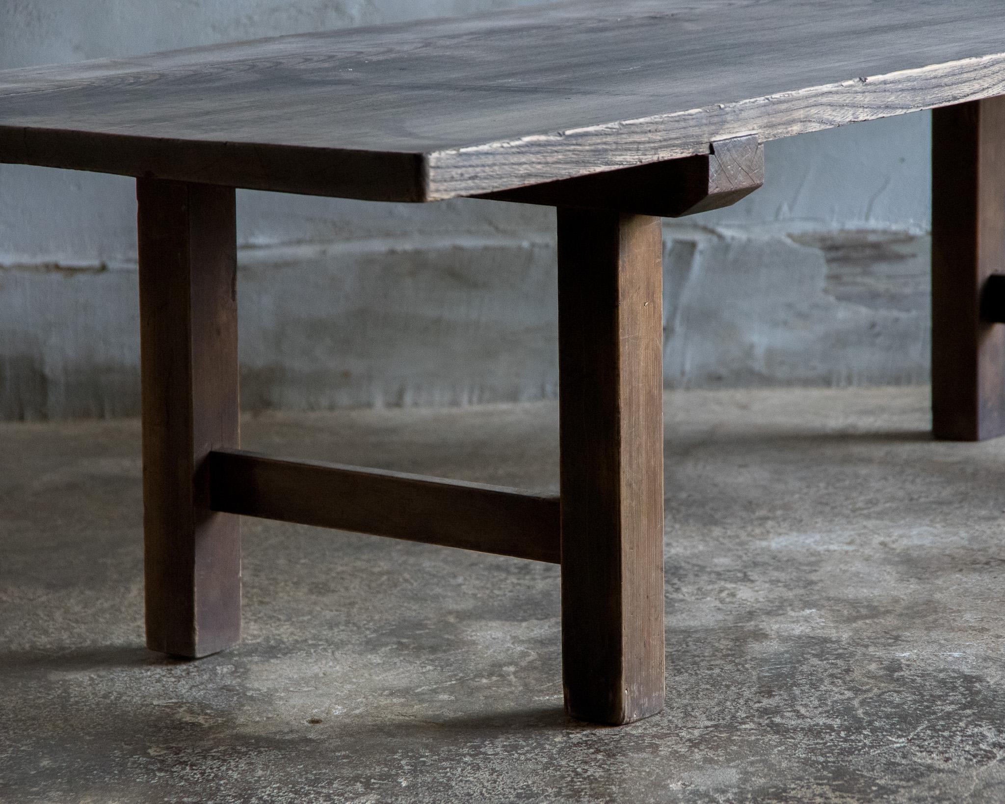 Japanese Antique Side Table, Late Meiji Era '1868–1912', Wabi Sabi For Sale 7