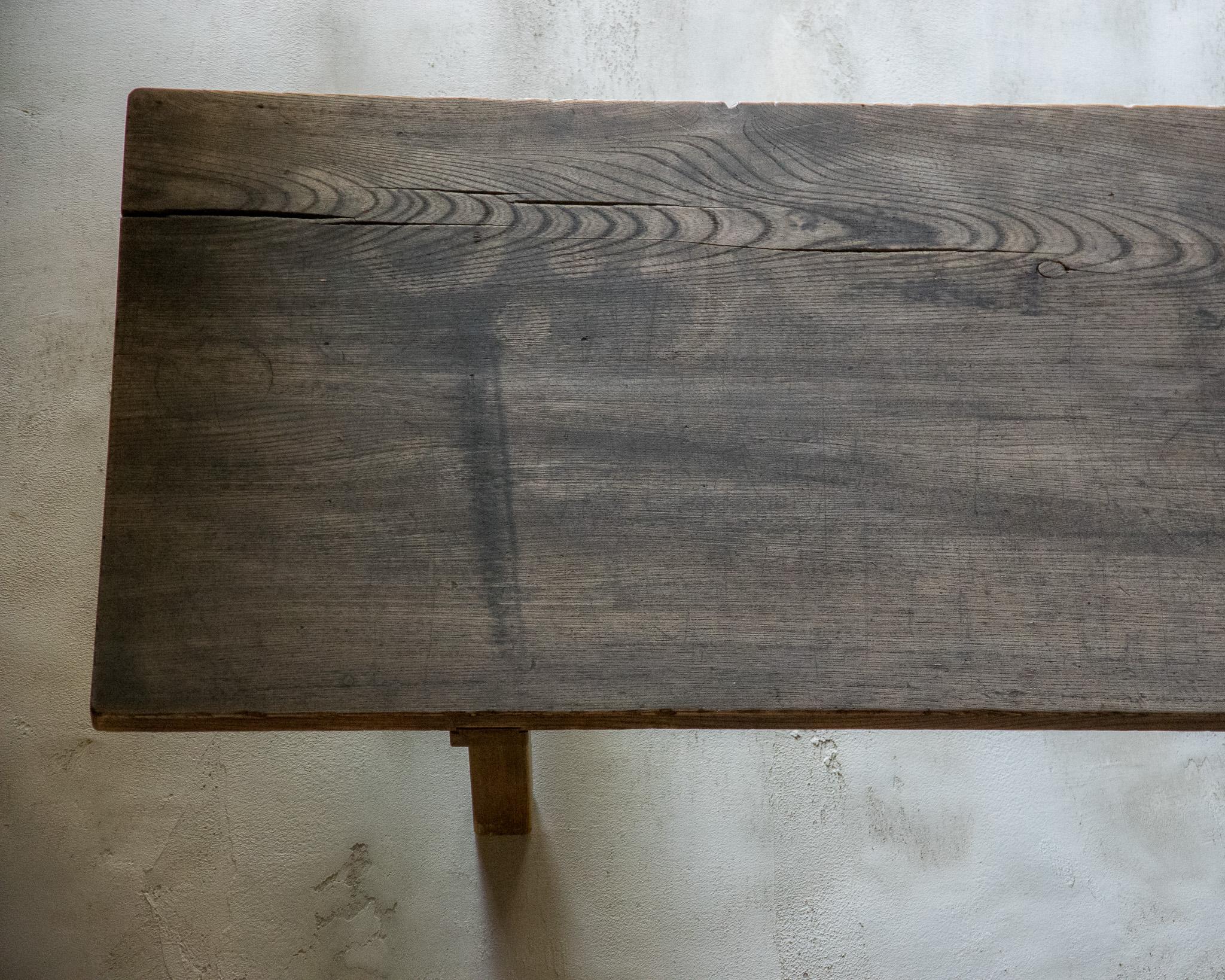 Japanese Antique Side Table, Late Meiji Era '1868–1912', Wabi Sabi For Sale 8