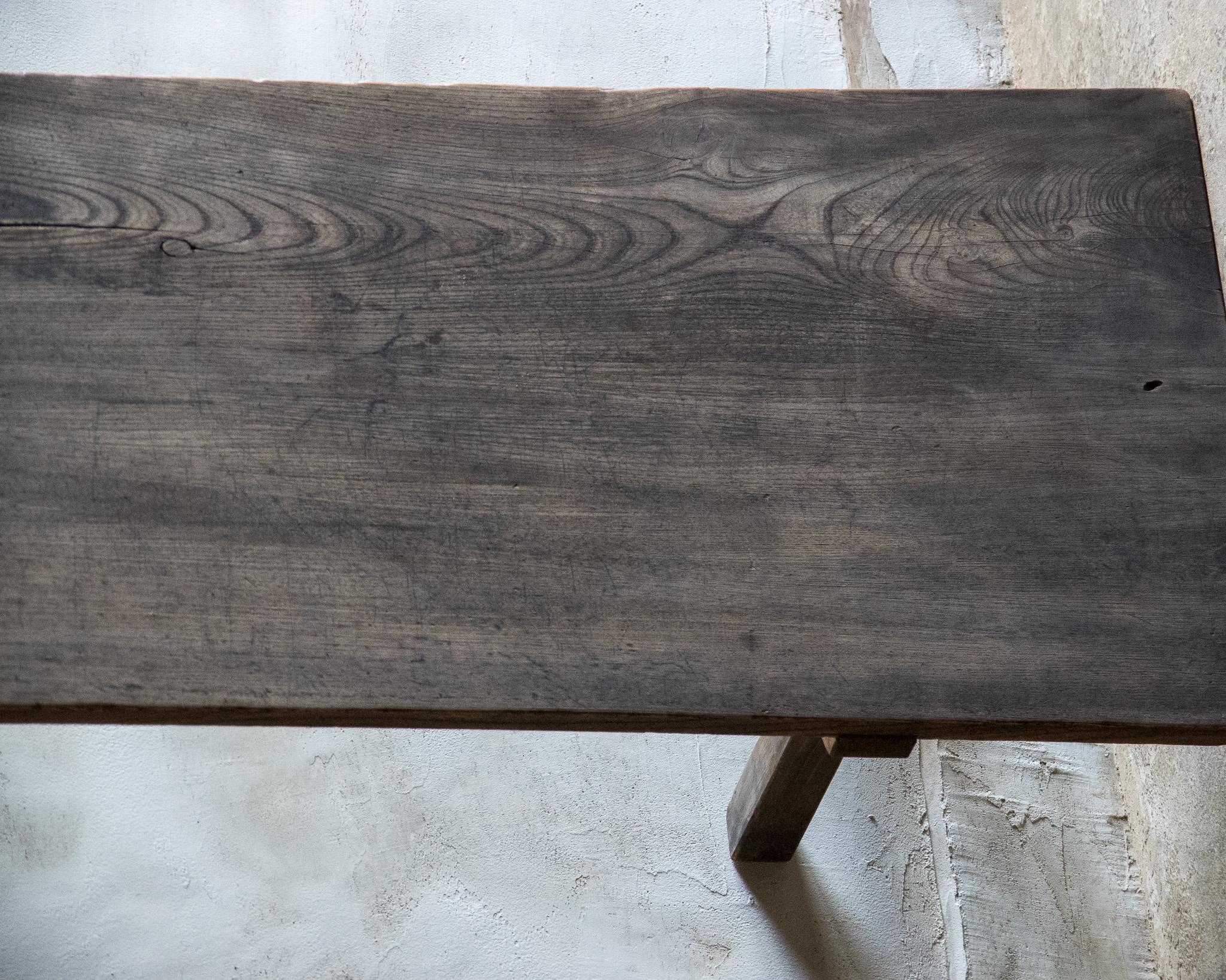 Japanese Antique Side Table, Late Meiji Era '1868–1912', Wabi Sabi For Sale 9
