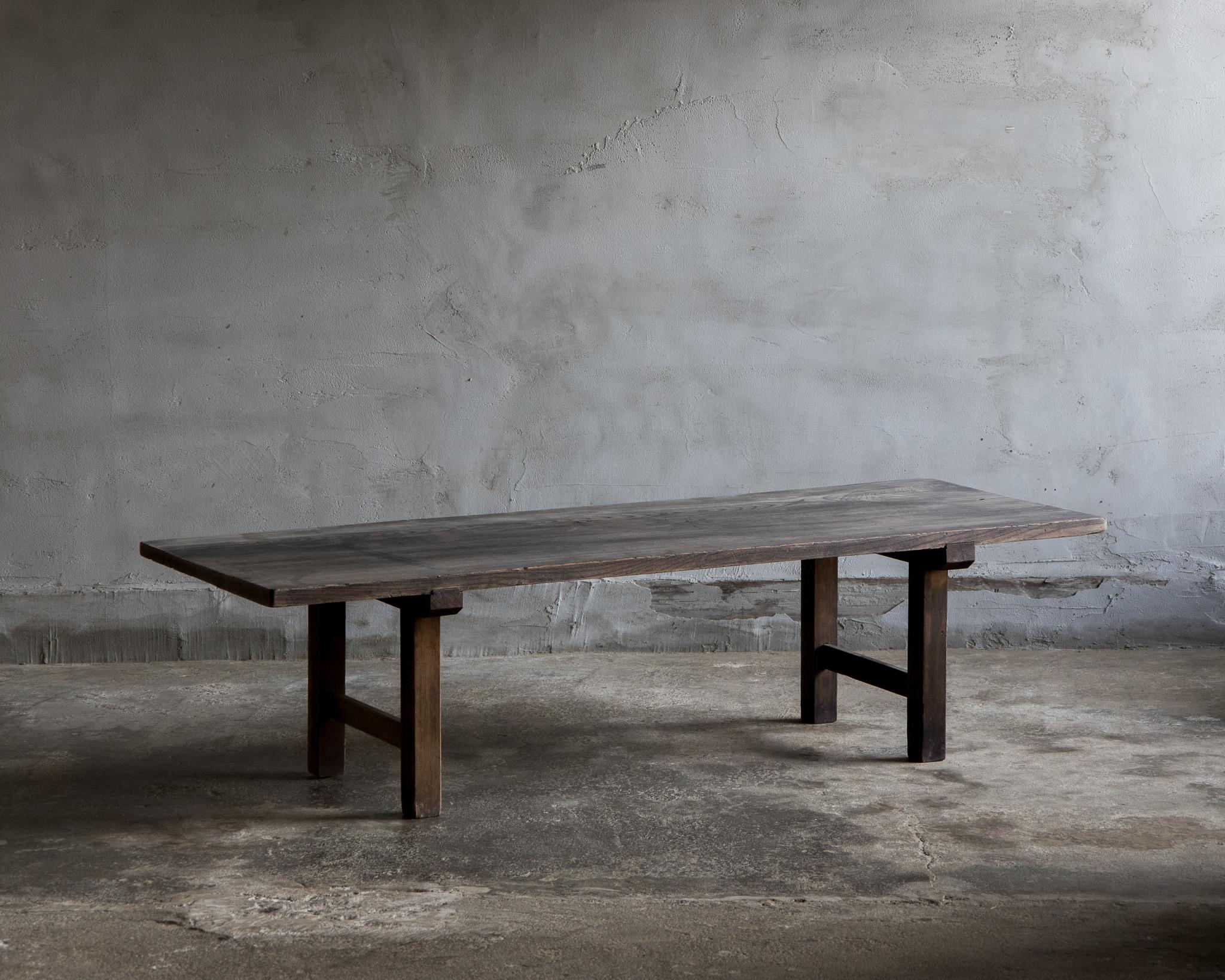 Japanese Antique Side Table, Late Meiji Era '1868–1912', Wabi Sabi For Sale 14