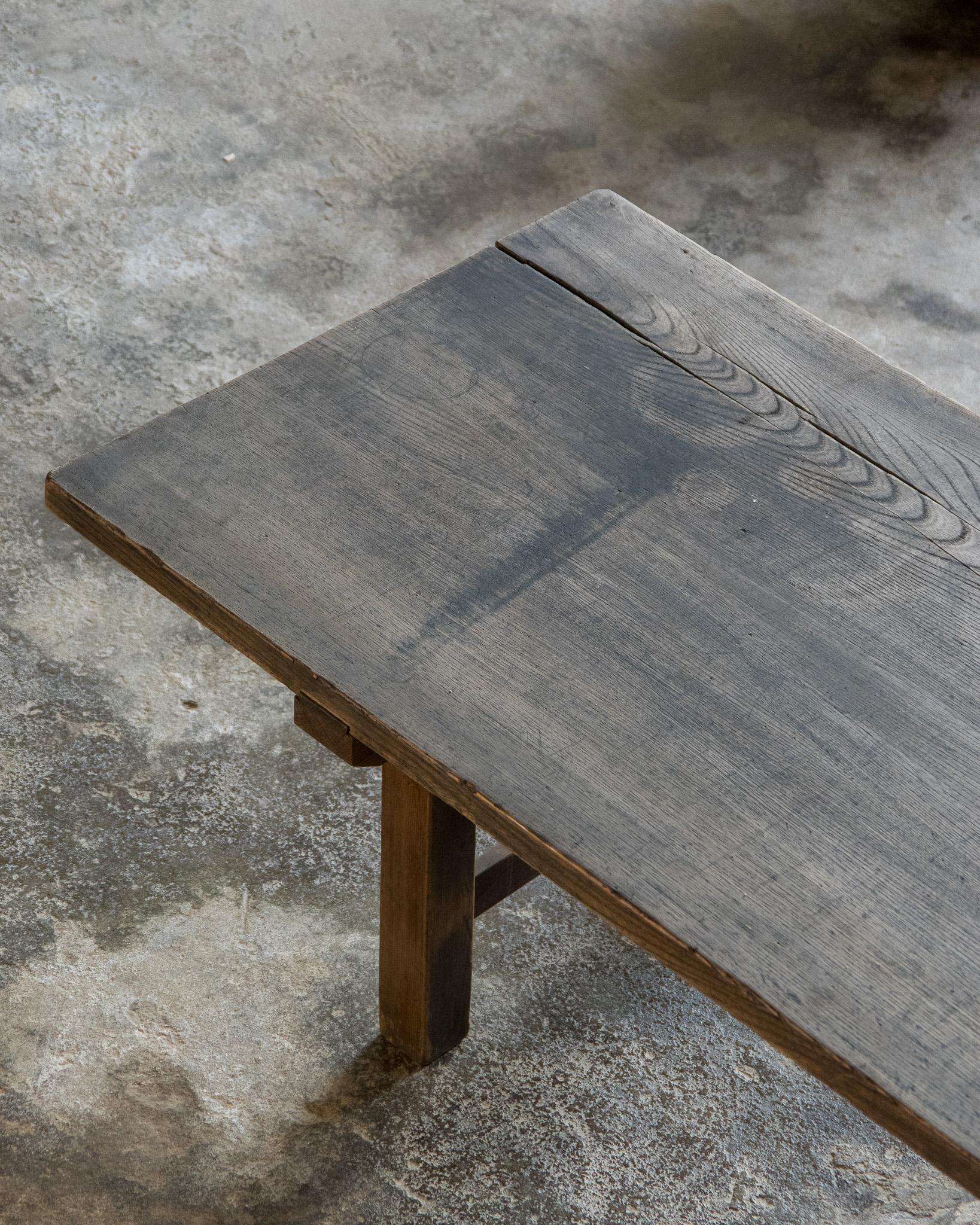 Cedar Japanese Antique Side Table, Late Meiji Era '1868–1912', Wabi Sabi For Sale