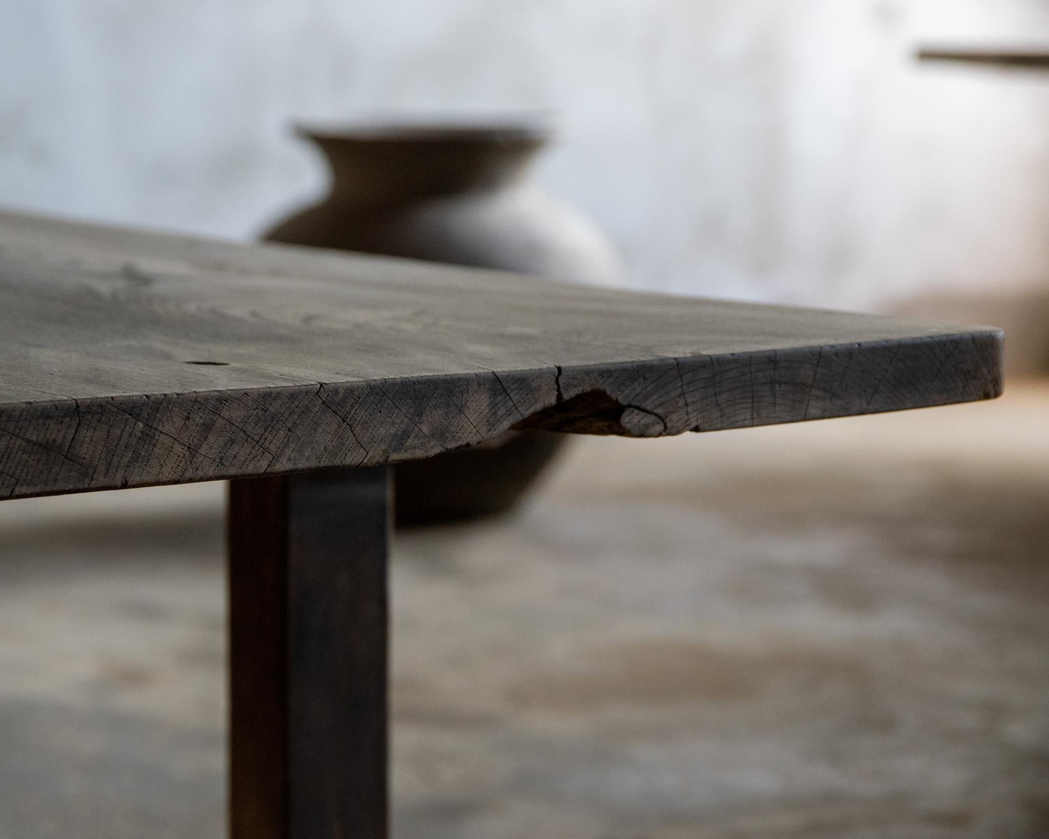 Japanese Antique Side Table, Late Meiji Era '1868–1912', Wabi Sabi For Sale 4