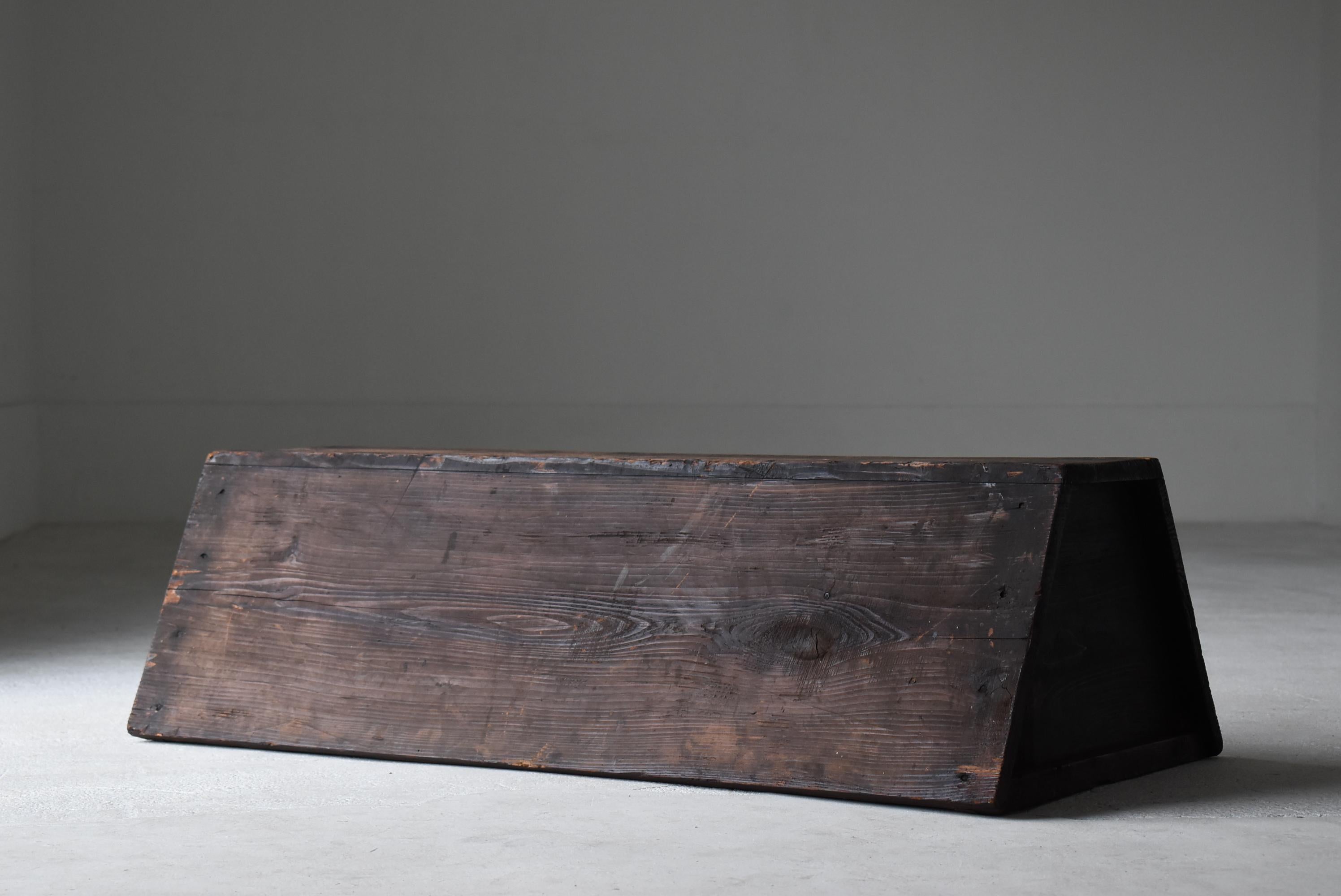 Woodwork Japanese Antique Side Table or Bench 1860s-1920s / Display Stand Wabisabi For Sale