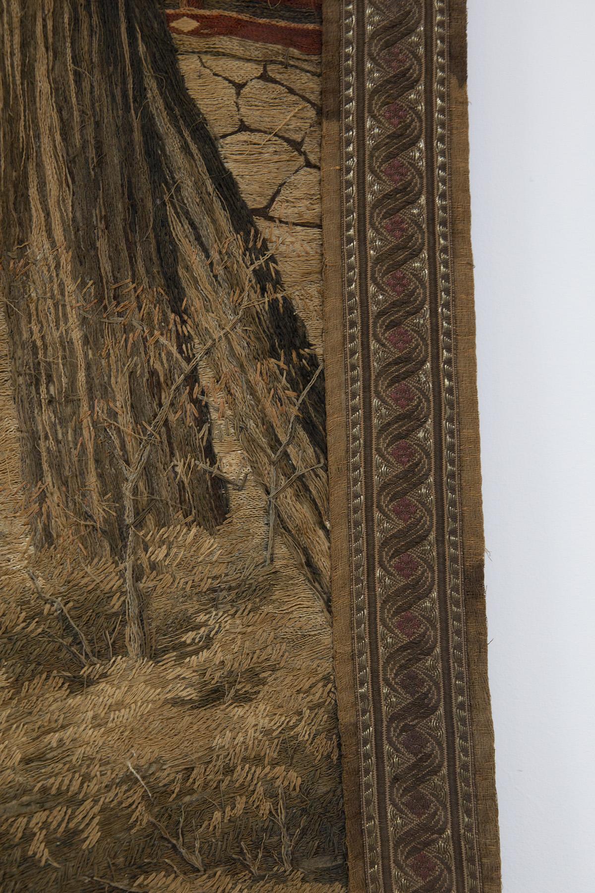 Antiker japanischer Wandteppich aus Seide und Baumwolle (Stoff) im Angebot