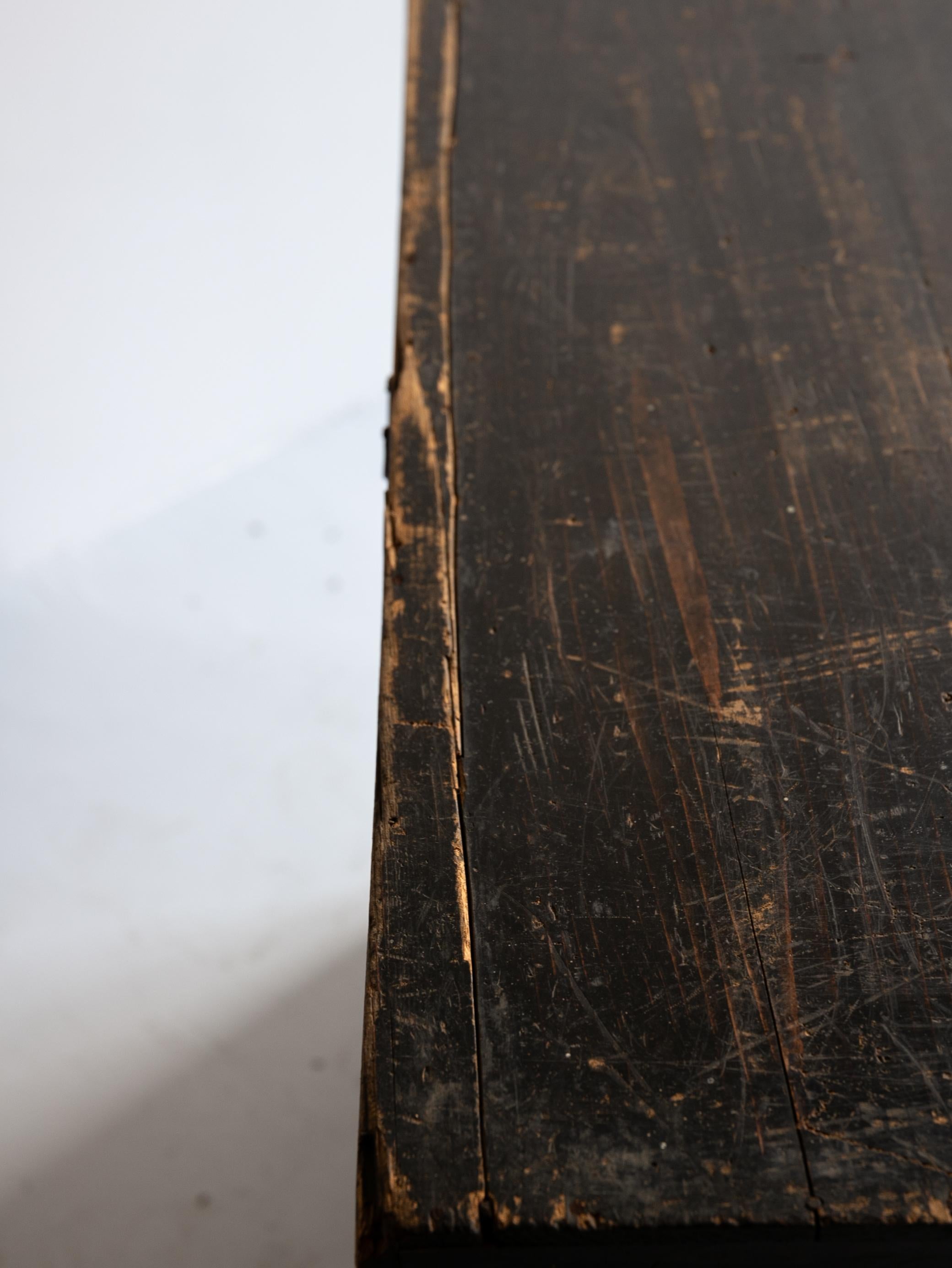 Japanese Antique Simplicity Box 1860s-1920s / Tansu Sideboard Wabisabi For Sale 7