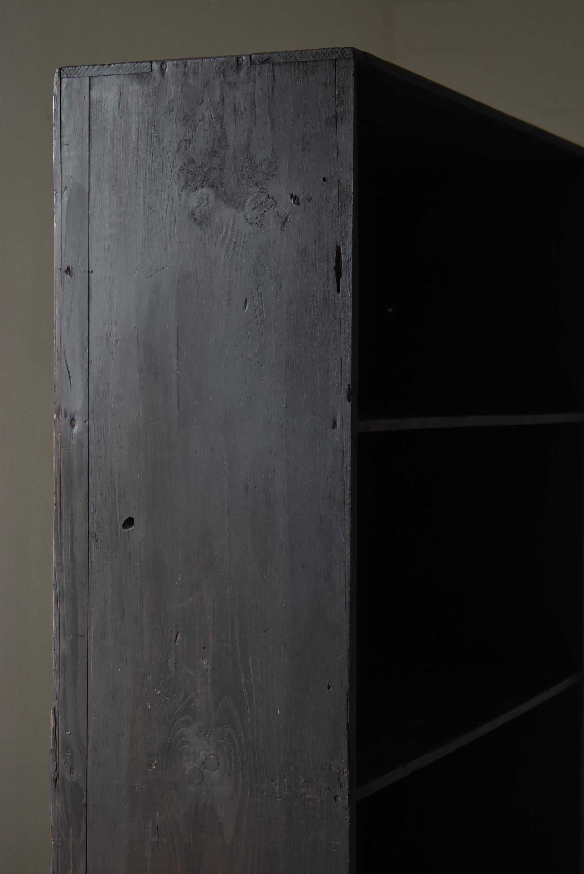 Japanese Antique Simplicity Large Shelf 1900s-1940s / Bookshelf Wabi Sabi 7