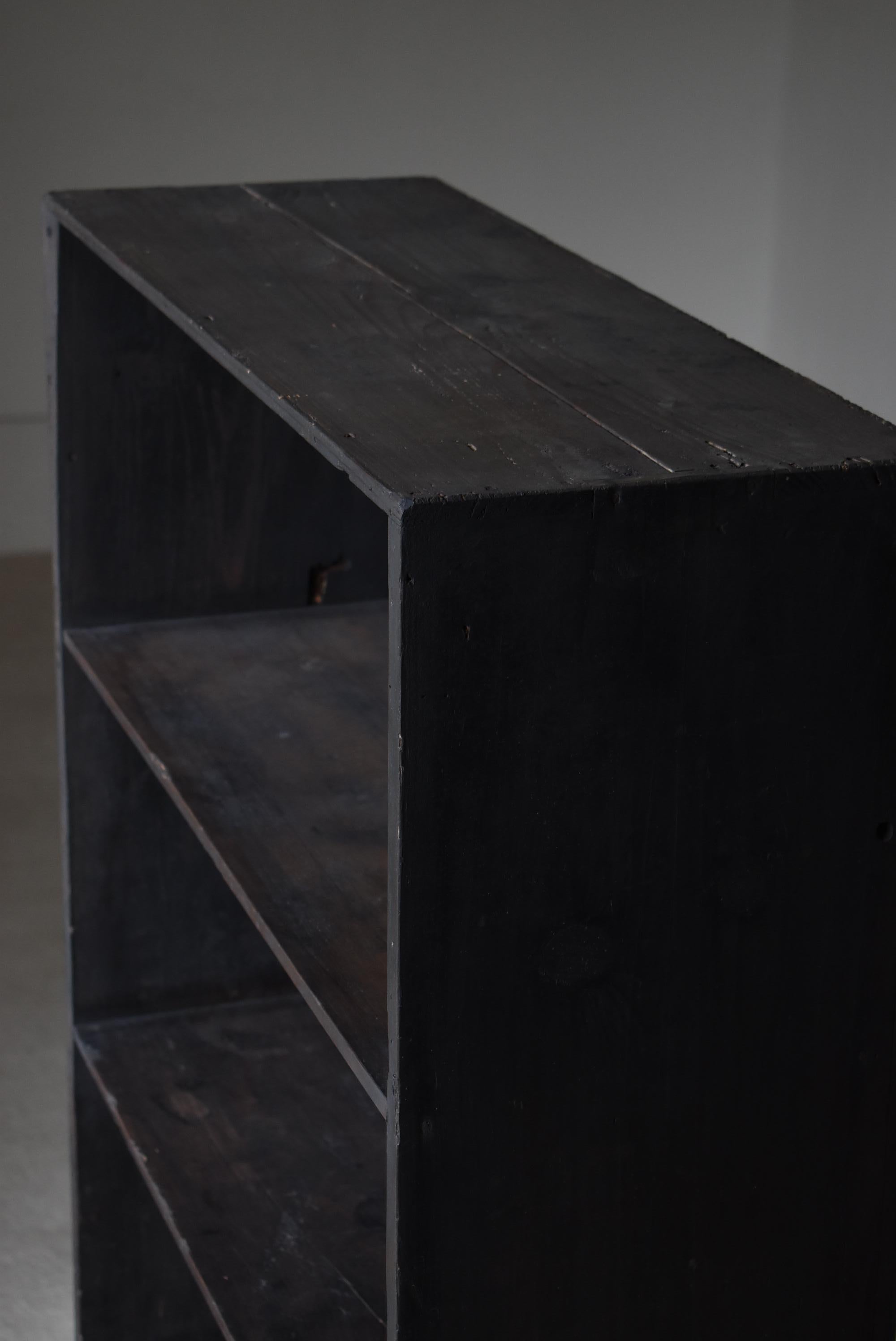 Japanese Antique Simplicity Large Shelf 1900s-1940s / Bookshelf Wabi Sabi 10