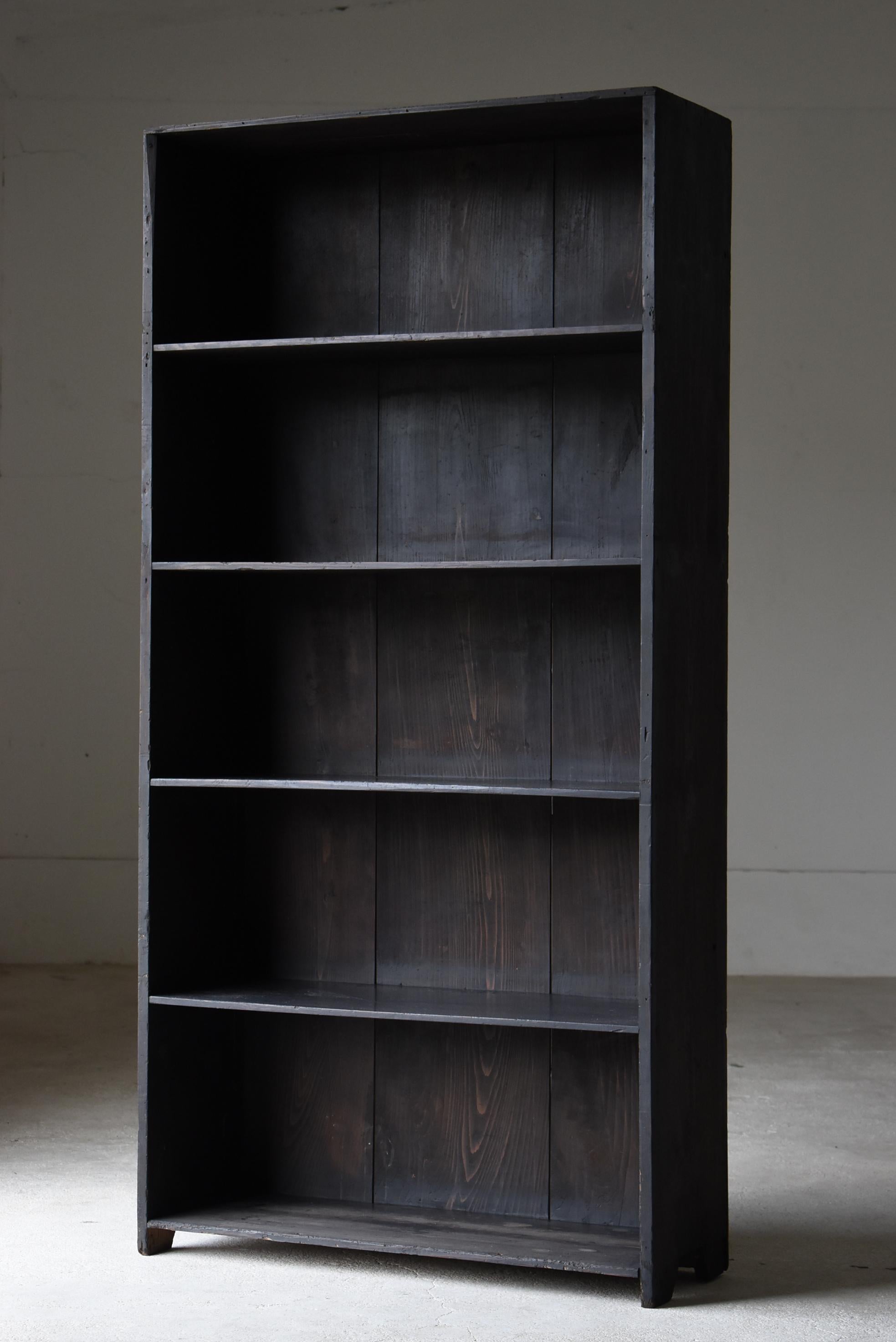 Showa Japanese Antique Simplicity Large Shelf 1900s-1940s / Bookshelf Wabi Sabi