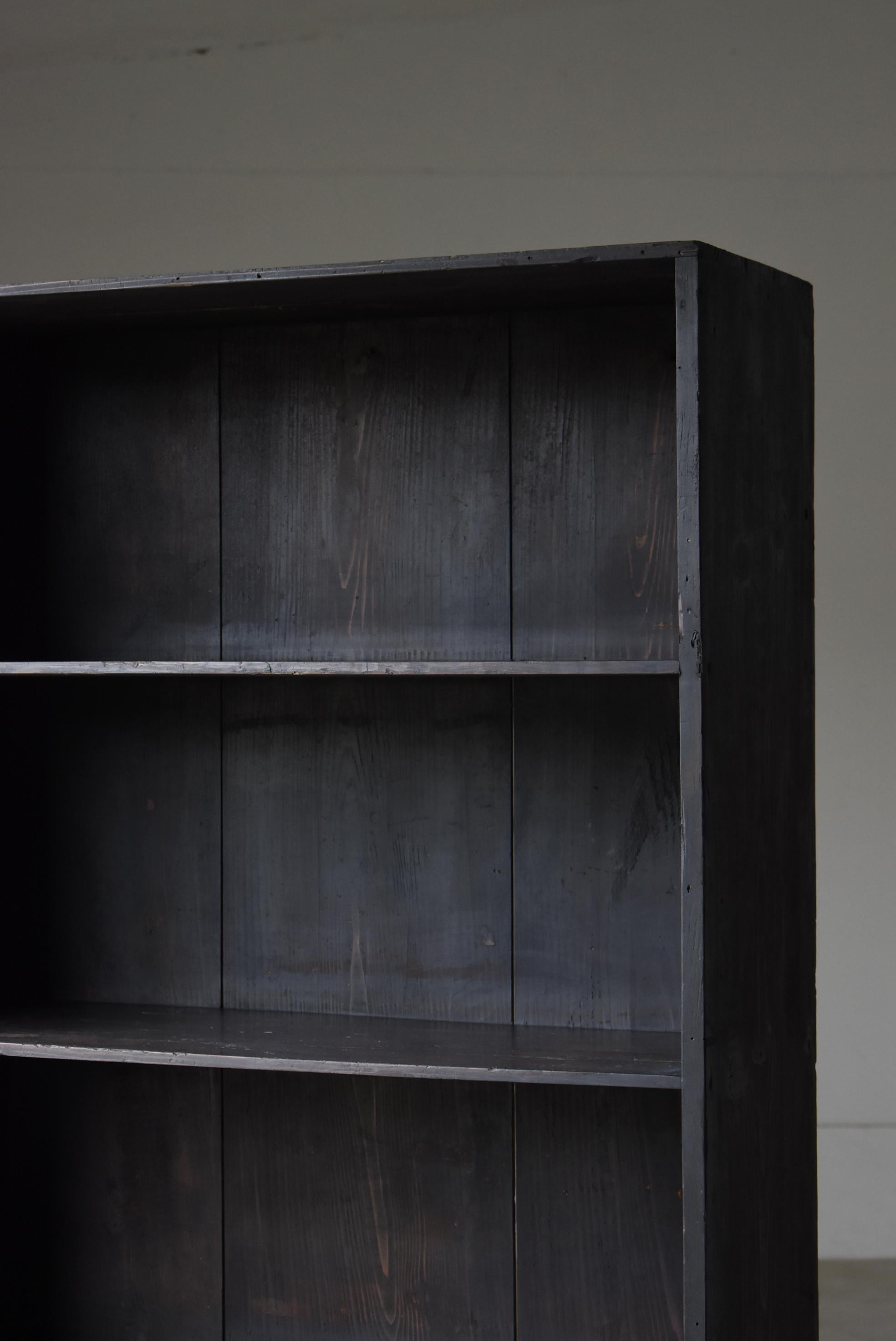 Japanese Antique Simplicity Large Shelf 1900s-1940s / Bookshelf Wabi Sabi In Good Condition In Sammu-shi, Chiba