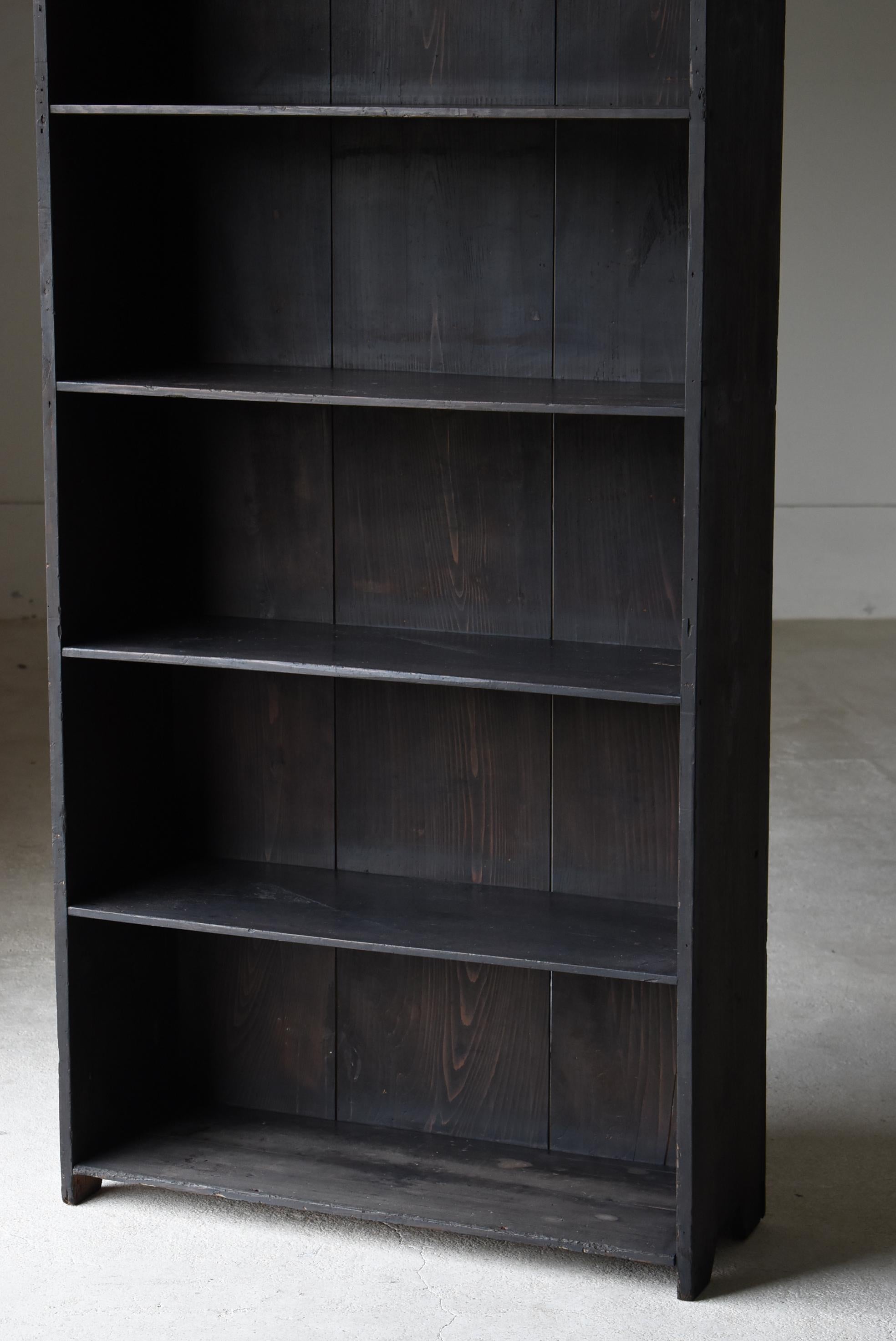 Cedar Japanese Antique Simplicity Large Shelf 1900s-1940s / Bookshelf Wabi Sabi