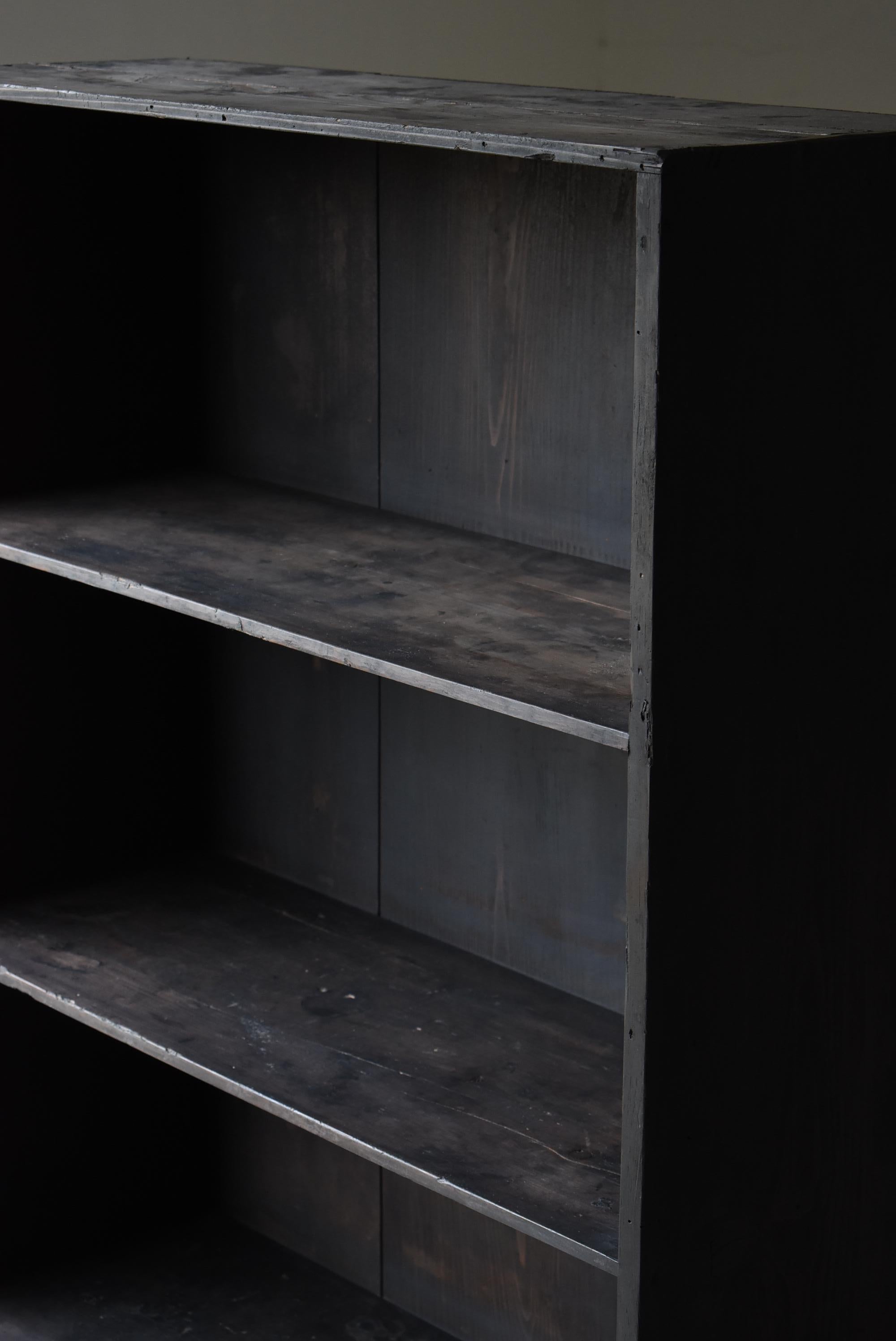 Japanese Antique Simplicity Large Shelf 1900s-1940s / Bookshelf Wabi Sabi 1