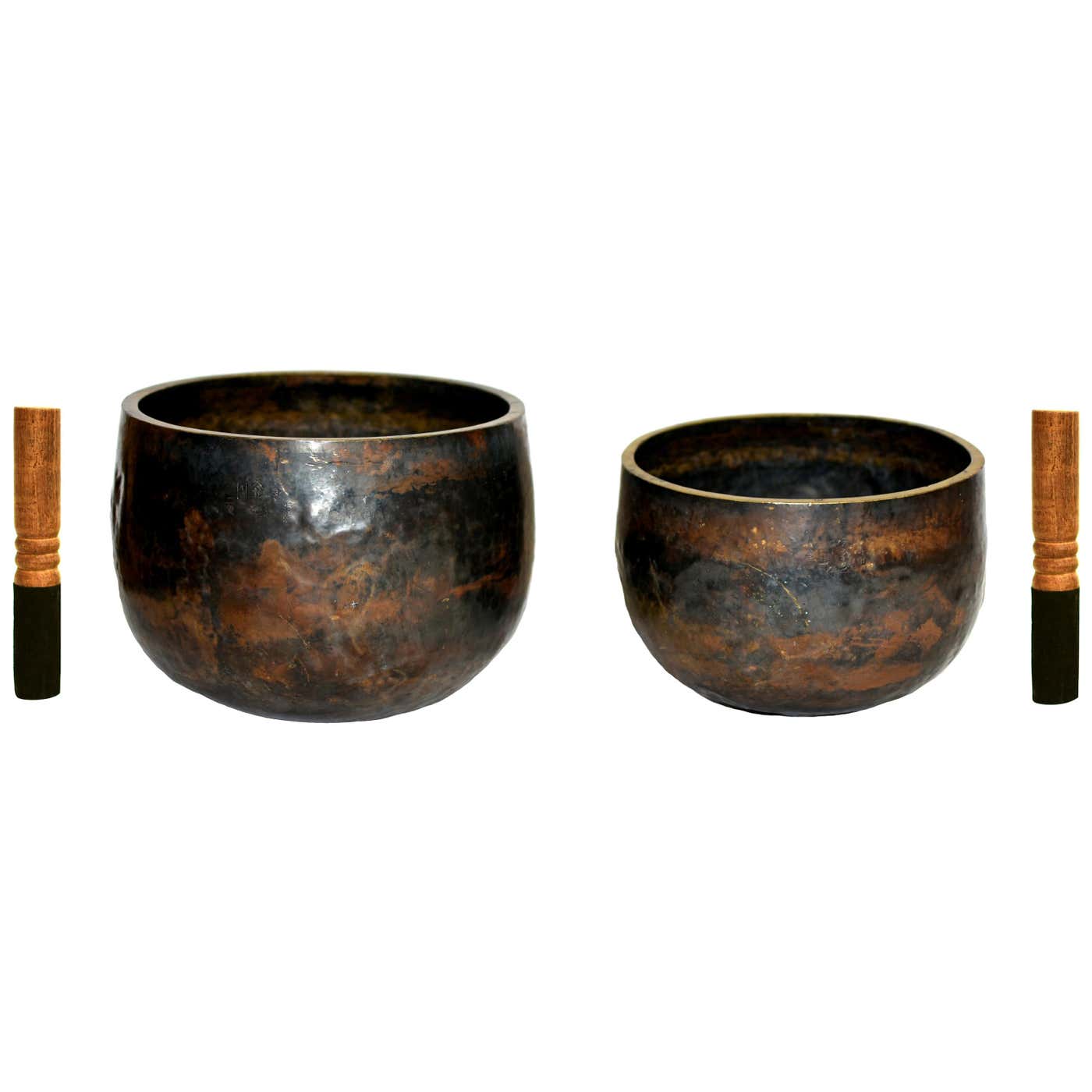 Japanese Antique Singing Bowls Special Edition Signed and Marked at 1stDibs