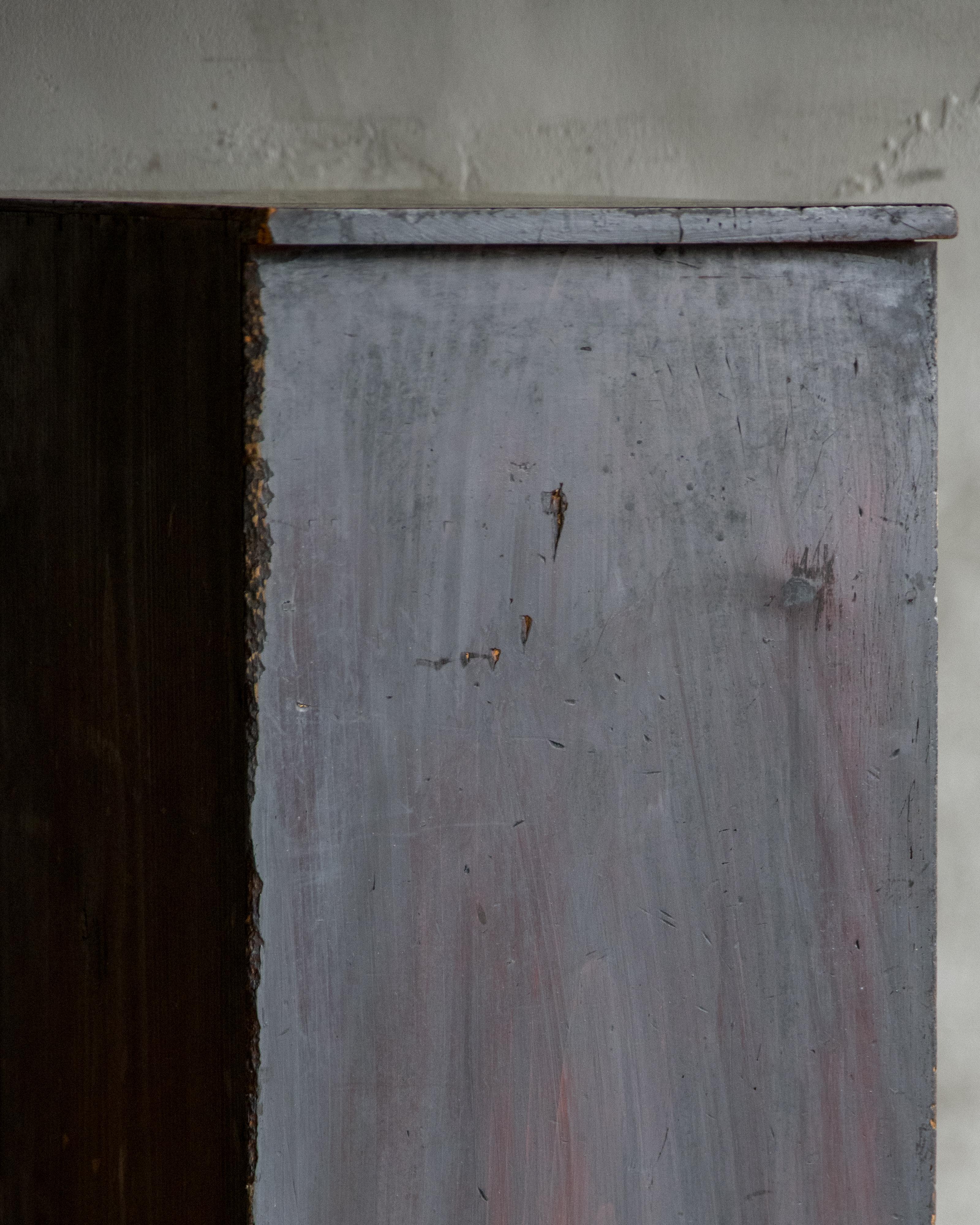 Antico mobile giapponese con ante scorrevoli (Cha Tansu), epoca Taisho (1912-1926), Wabi in vendita 7