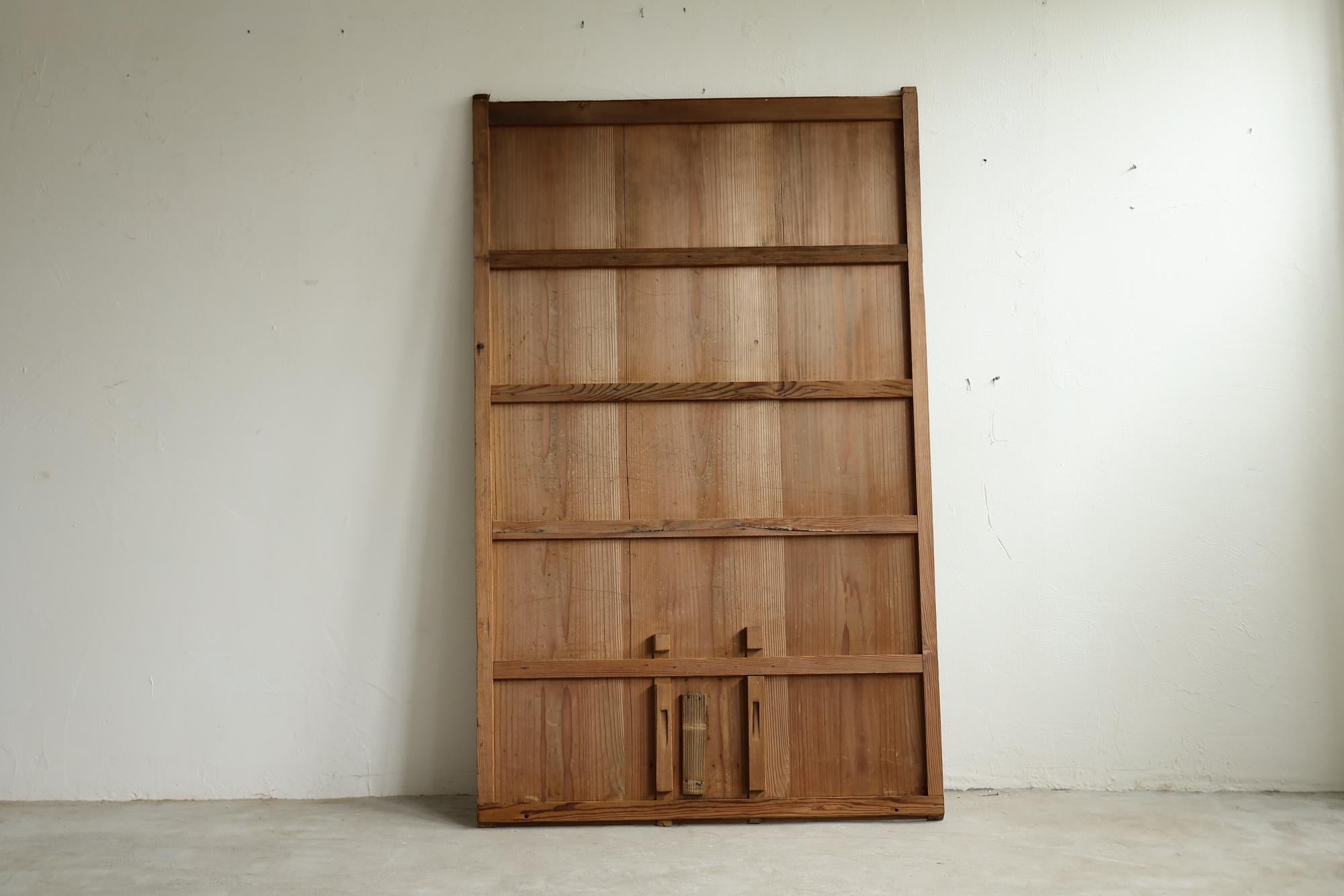20th Century Japanese Antique Sliding Door, Wabisabi Door, Object Mingei Art Panel