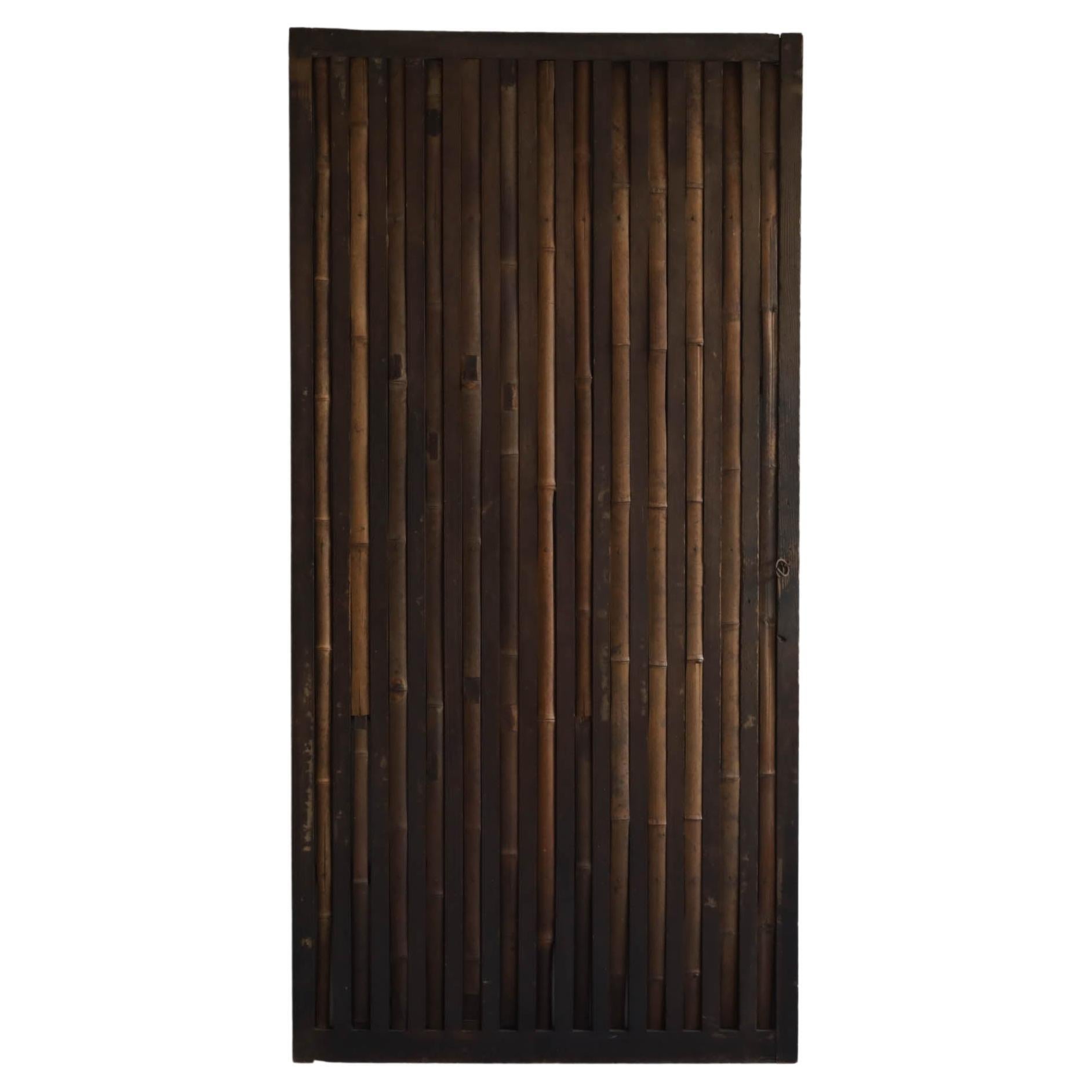 Japanese Antique Sliding Door, Wabisabi Door, Object Mingei Art Panel For Sale