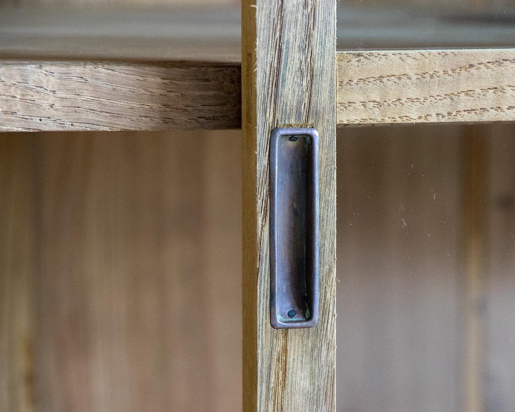 Japanese Antique Sliding Glass Door Cabinet, Early Showa Period '1926-' For Sale 14