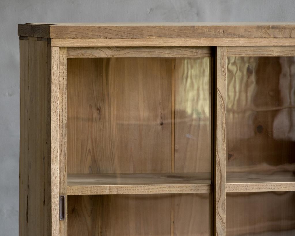 20th Century Japanese Antique Sliding Glass Door Cabinet, Early Showa Period '1926-' For Sale