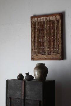 Japanese Antique Small Bamboo Door / Wall Decoration / 1868-1912s / Wabi-Sabi