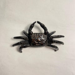 Japanese Antique Small Bronze Crab 1930s