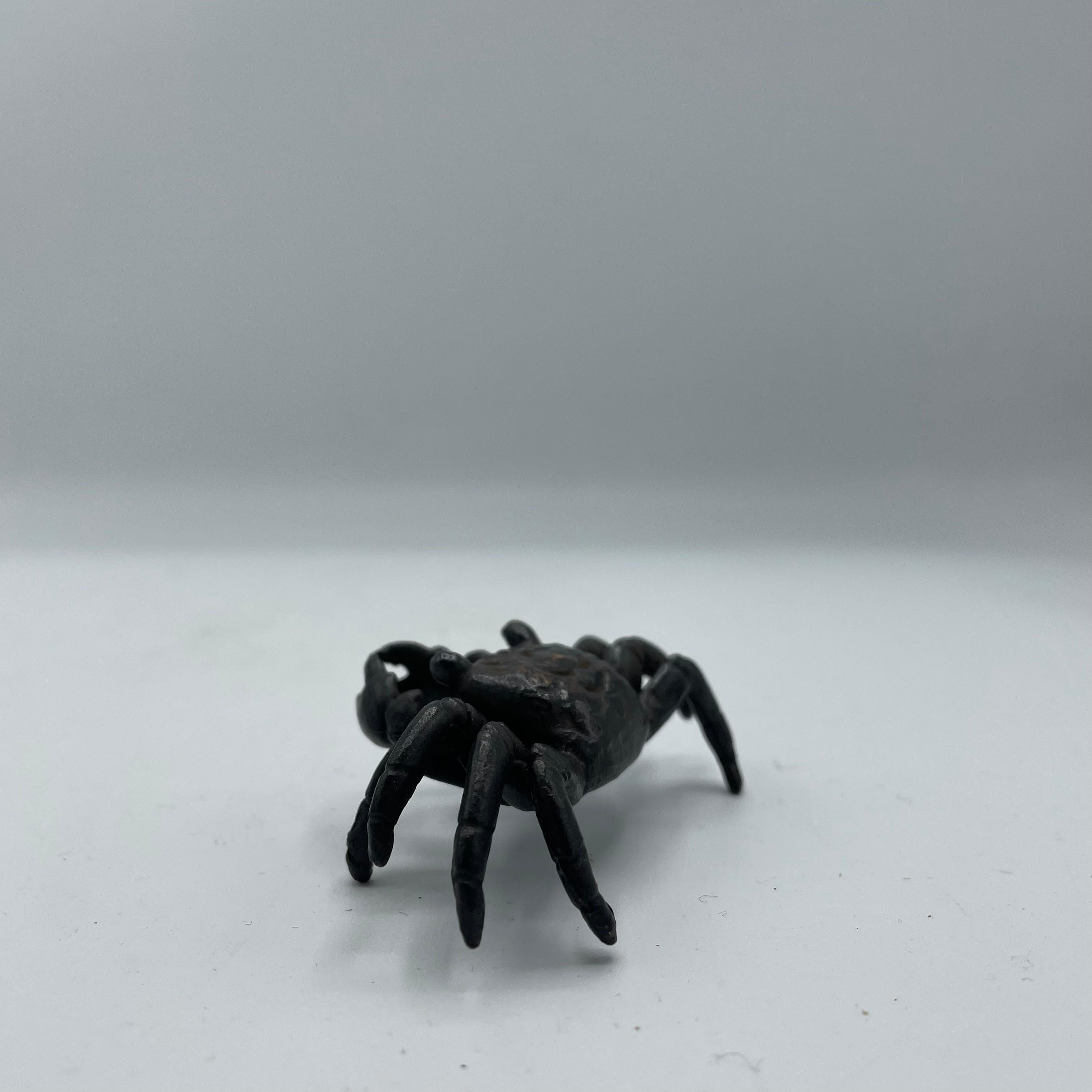 20th Century Japanese Antique Small Bronze Crab 1930s For Sale