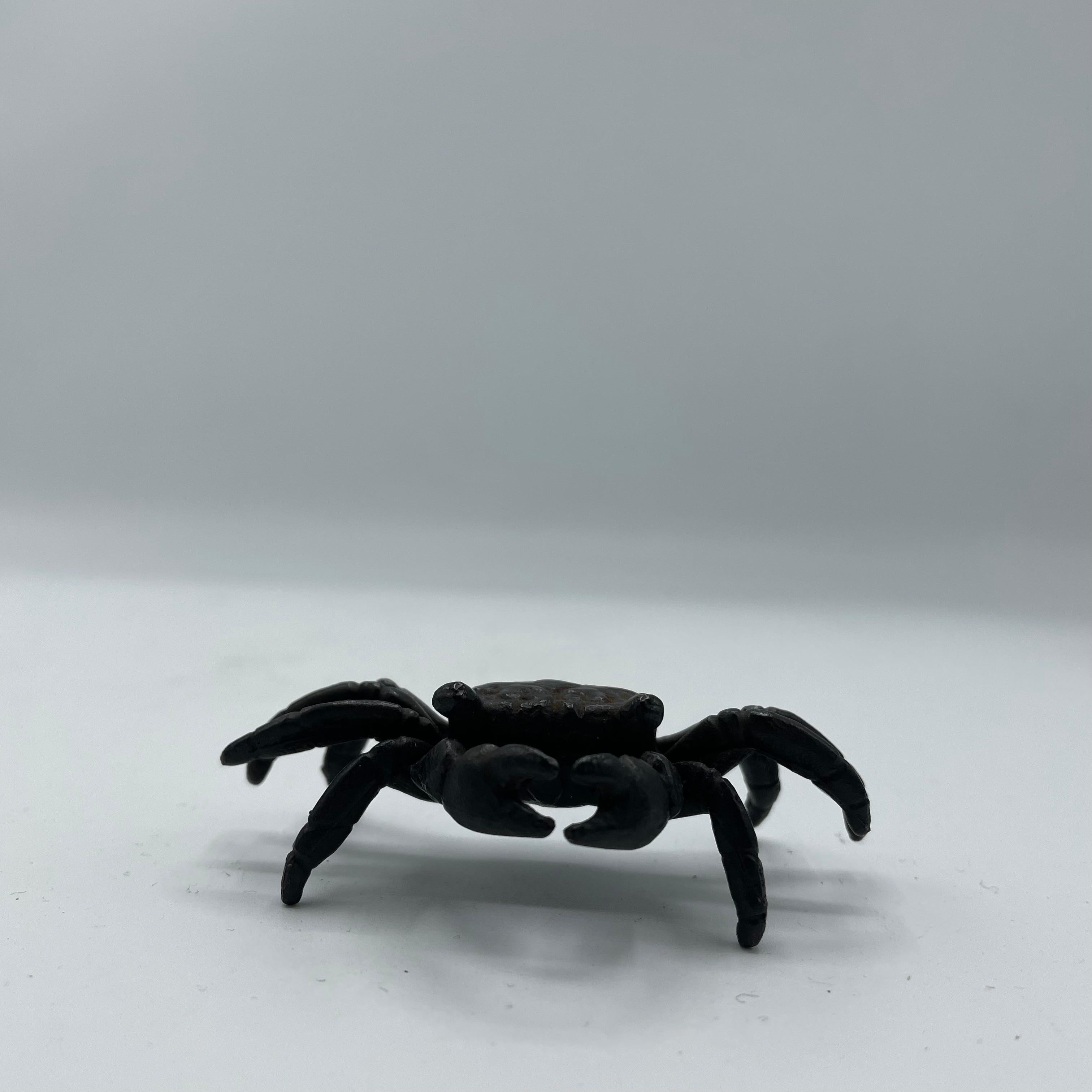 Japanese Antique Small Bronze Crab 1930s For Sale 3