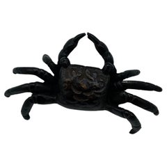 Japanese Vintage Small Bronze Crab 1930s