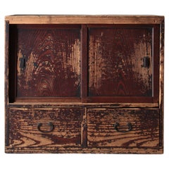 Japanese Antique Small Cabinet / Tansu Drawer / 1894s / Wabi-Sabi Mingei
