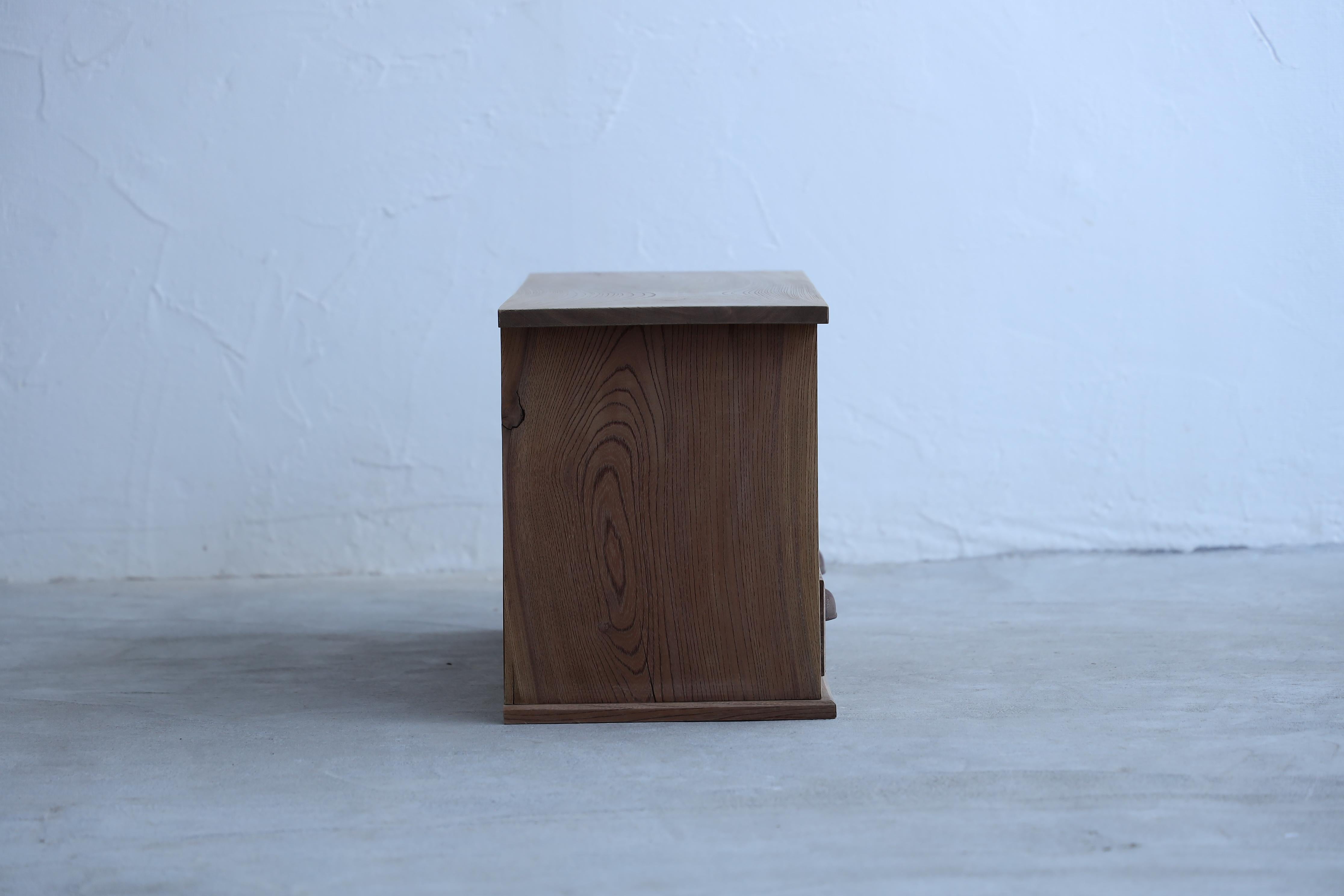 Japanese Antique Small Cabinets, Zelkova sofa sideboard, Wabi Sabi, Japandi For Sale 6