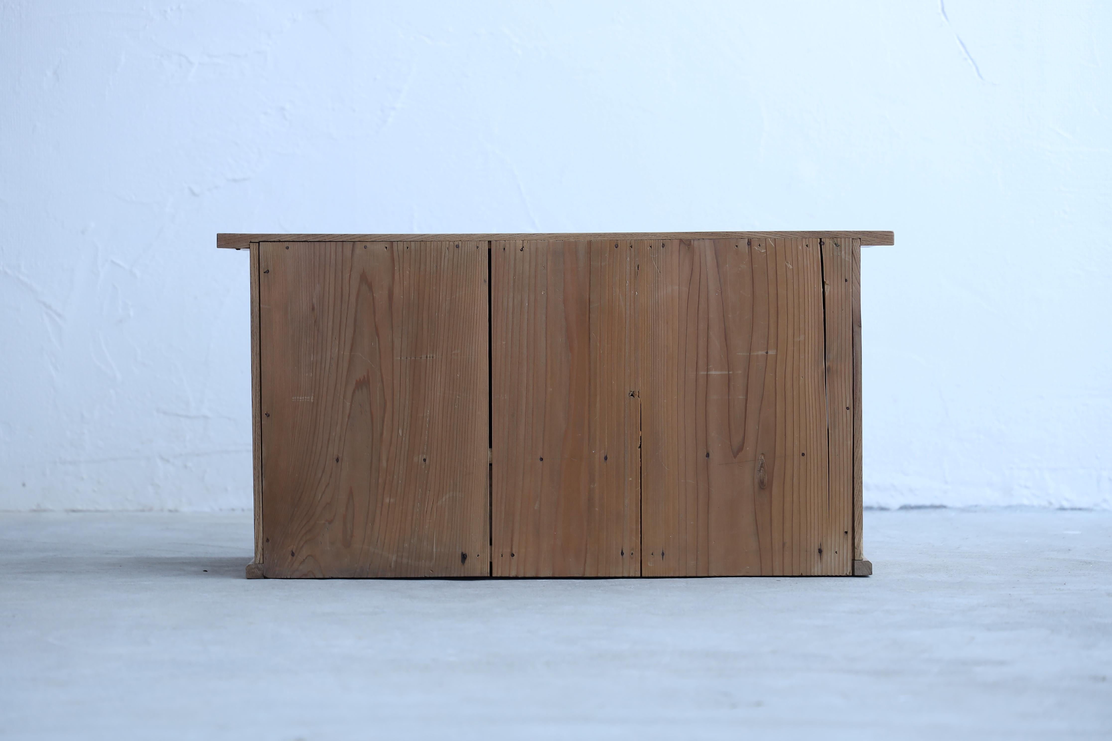 Japanese Antique Small Cabinets, Zelkova sofa sideboard, Wabi Sabi, Japandi For Sale 8