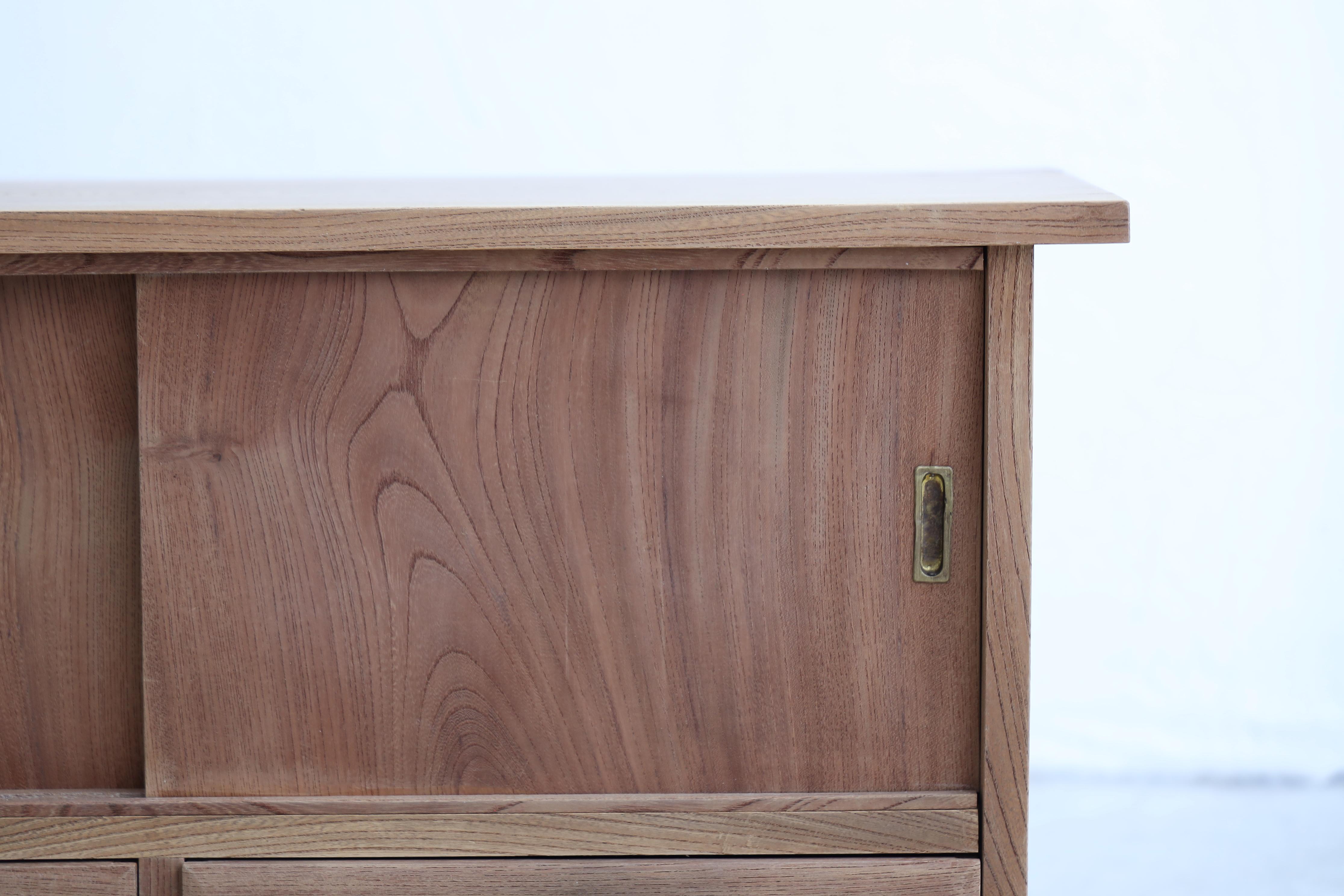 Japanese Antique Small Cabinets, Zelkova sofa sideboard, Wabi Sabi, Japandi For Sale 2