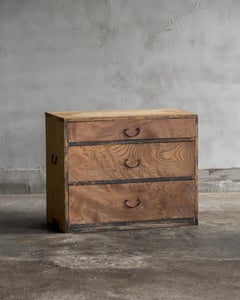 Japanese Antique Small Chest of Drawers, Keyaki Wood, Meiji Era “1868–1912”