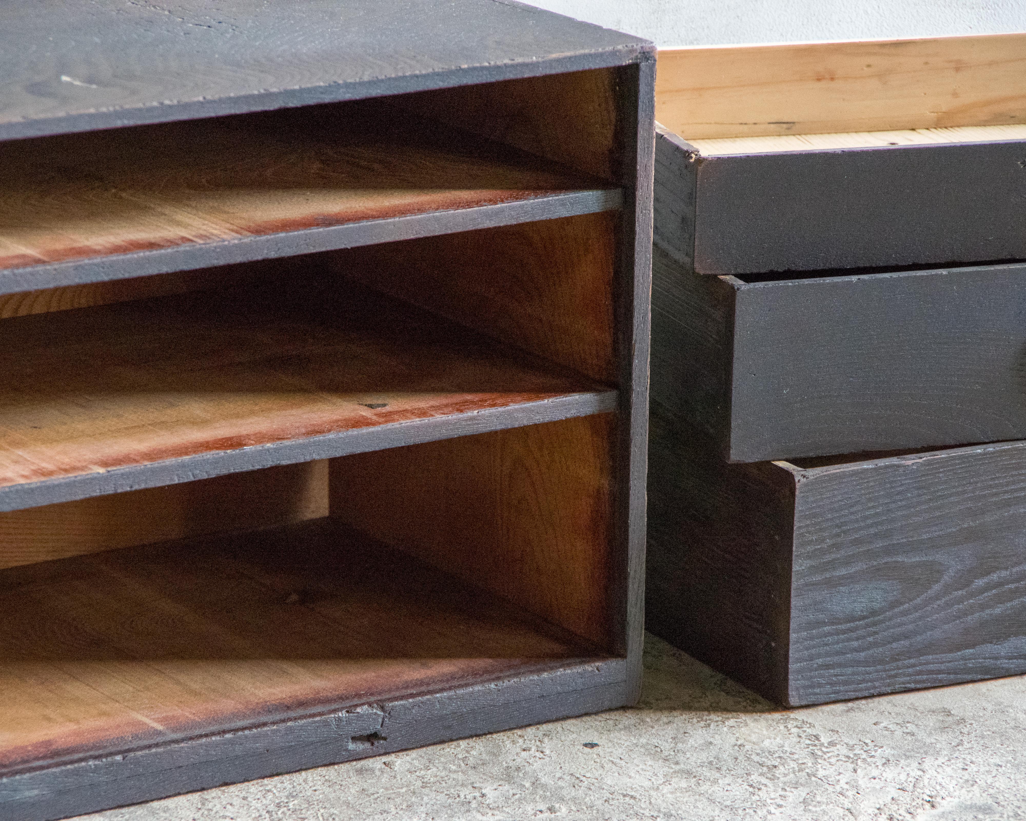 Cassettone antico giapponese, epoca Meiji (1868-1912), Wabi Sabi in vendita 4