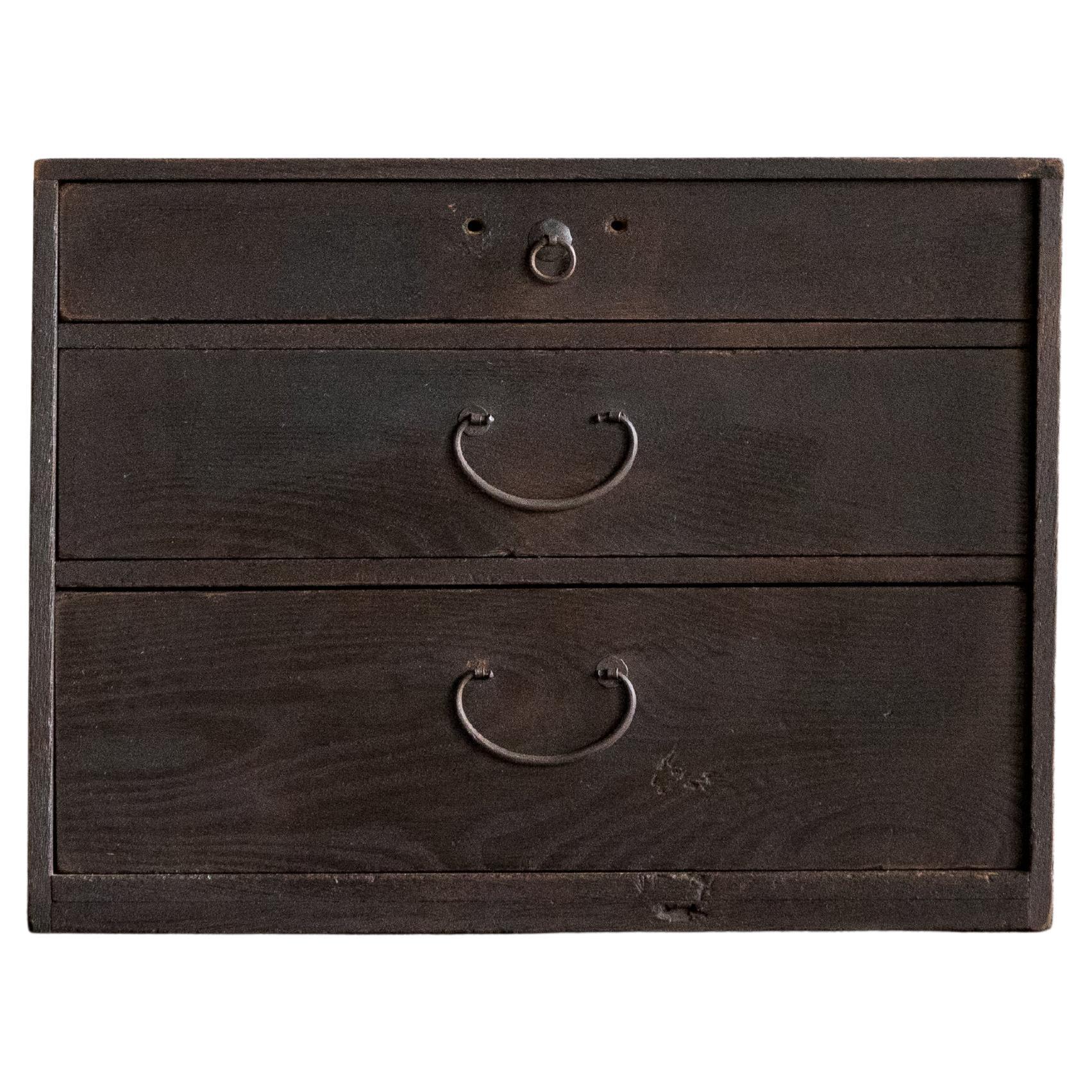 Japanese Antique Small Chest of Drawers, Meiji Era (1868–1912), Wabi Sabi