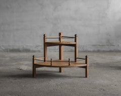 Japanese Antique Small Corner Shelf Display Stand Taisho Period Early '1900s'