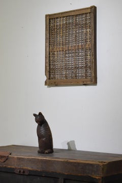 Japanese Antique Small Door Wall Decoration 1860s-1900s / Abstract Art Wabi Sabi