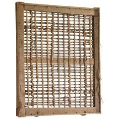 Decoración Japonesa Antigua de Pared de Puerta Pequeña 1860s-1900s / Arte Abstracto Wabi Sabi