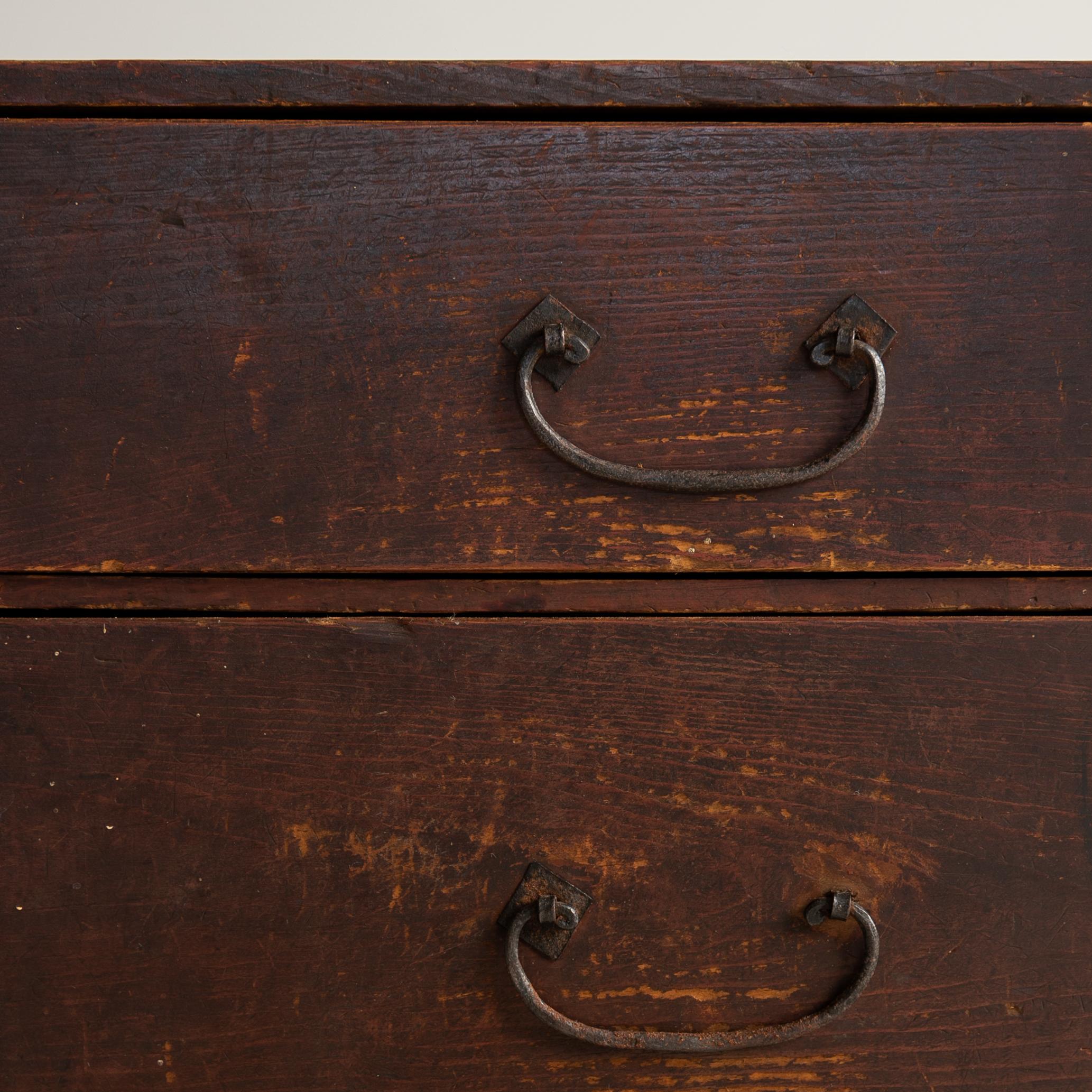 Japanese Antique Small Drawer 1860s-1900s / Cabinet Storage Tansu  3