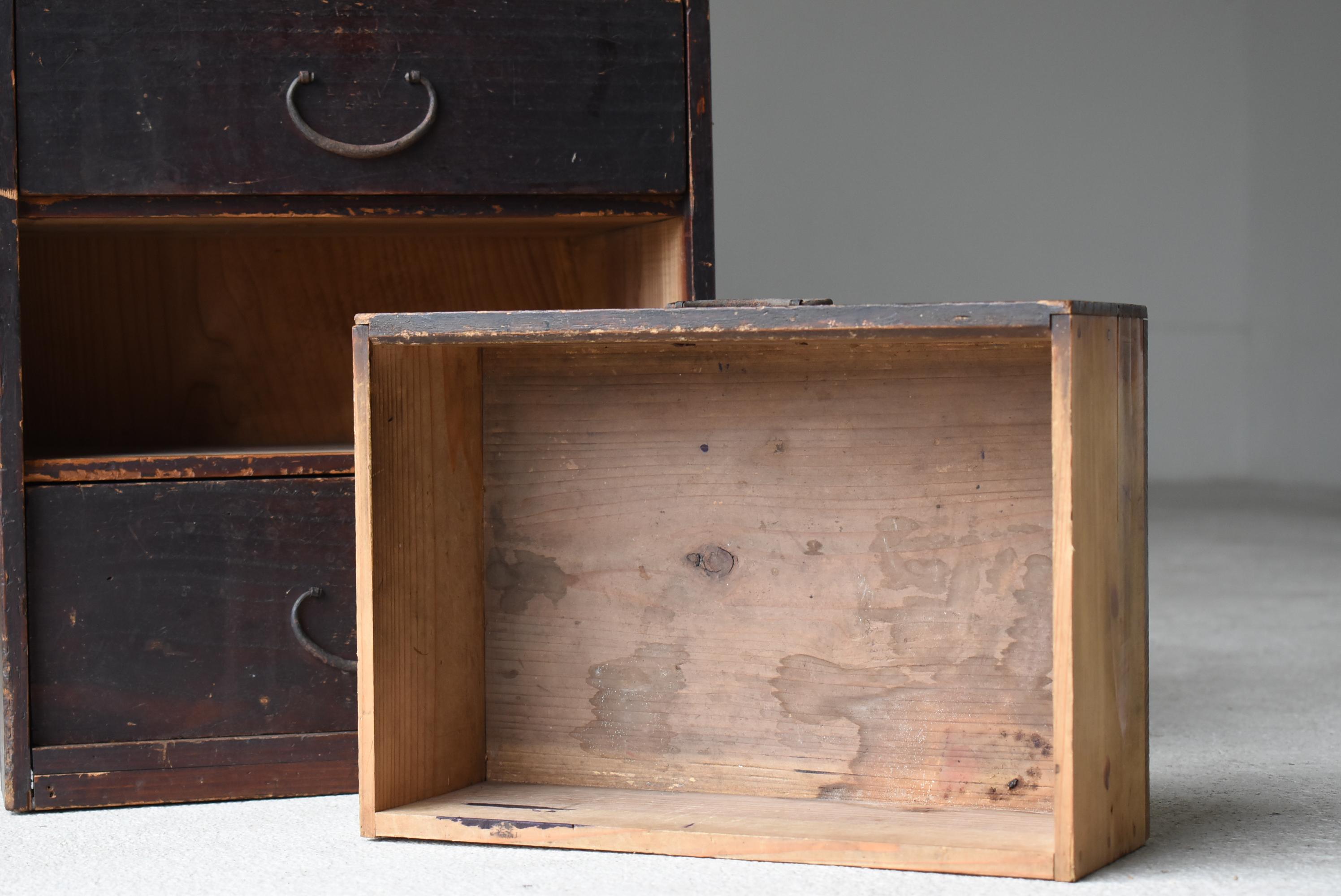 Japanese Antique Small Drawer 1860s-1900s / Tansu Cabinet Wabi Sabi Storage 1