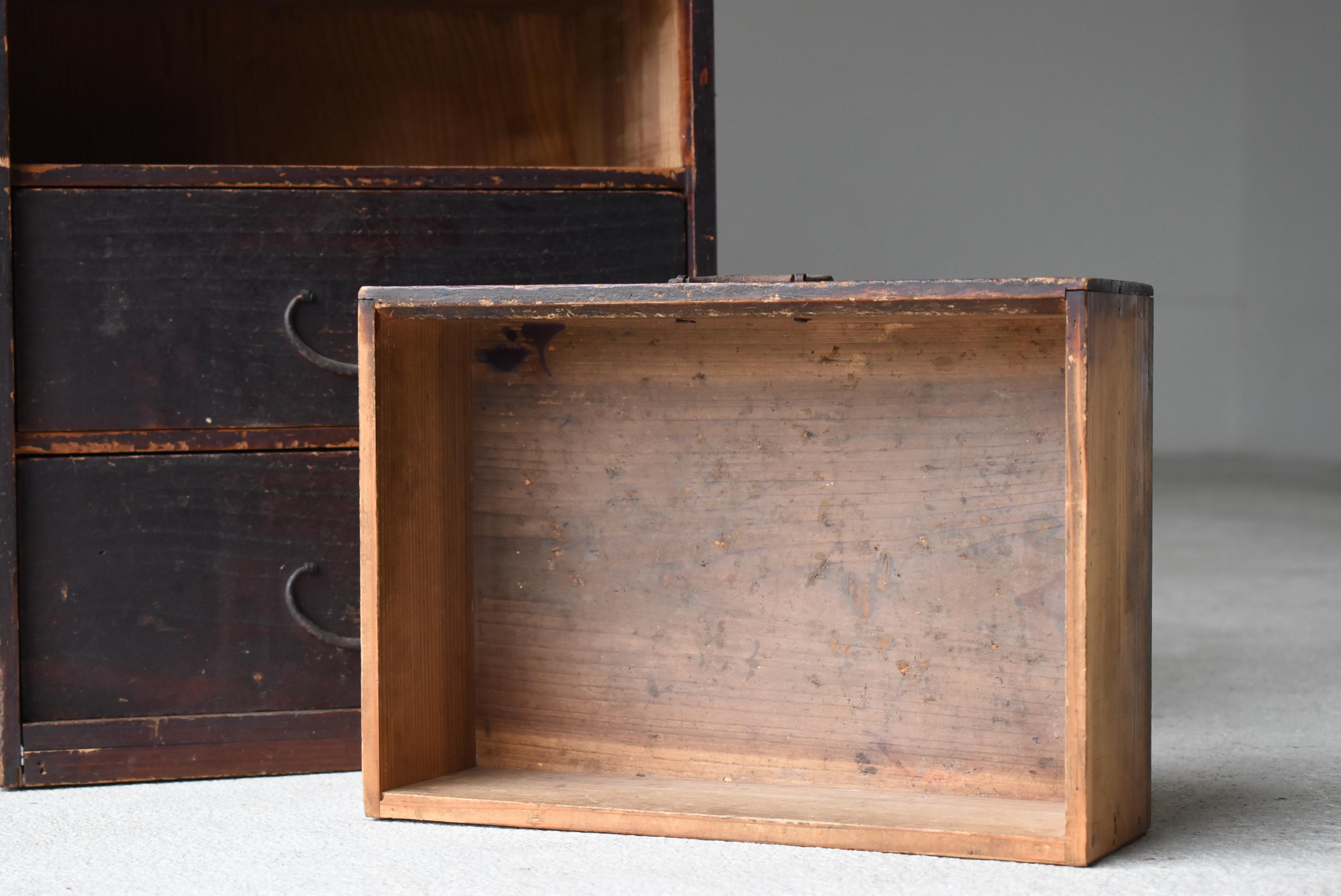 Japanese Antique Small Drawer 1860s-1900s / Tansu Cabinet Wabi Sabi Storage 2