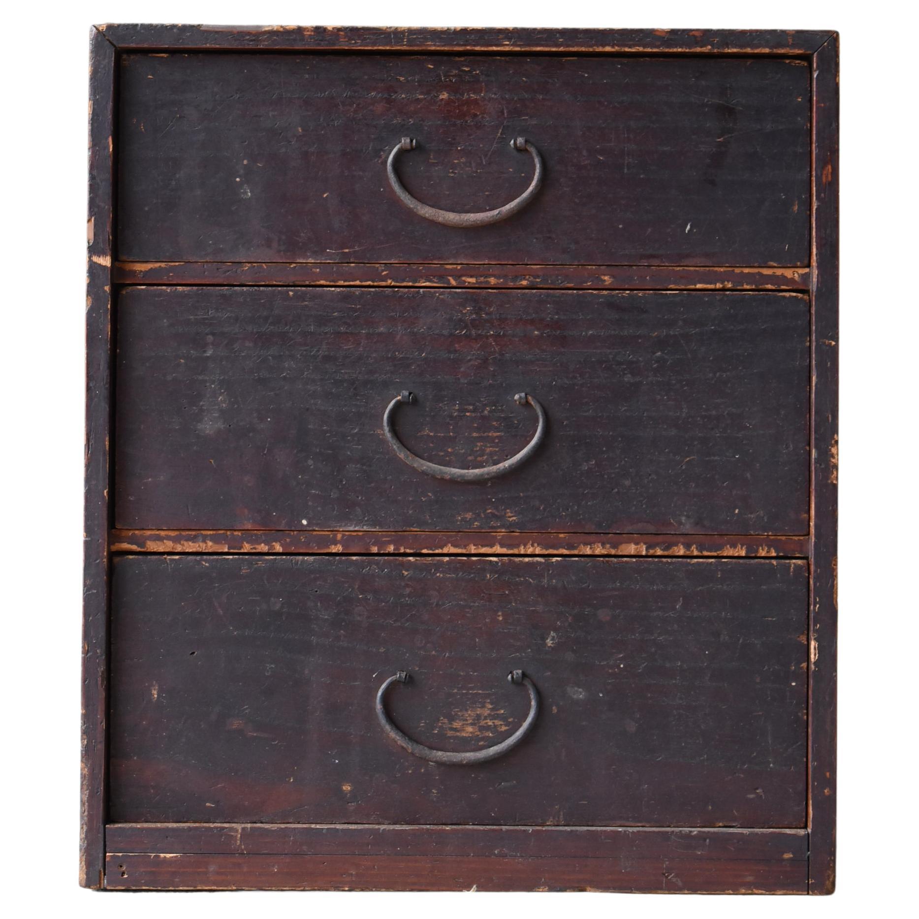 Japanese Antique Small Drawer 1860s-1900s / Tansu Cabinet Wabi Sabi Storage